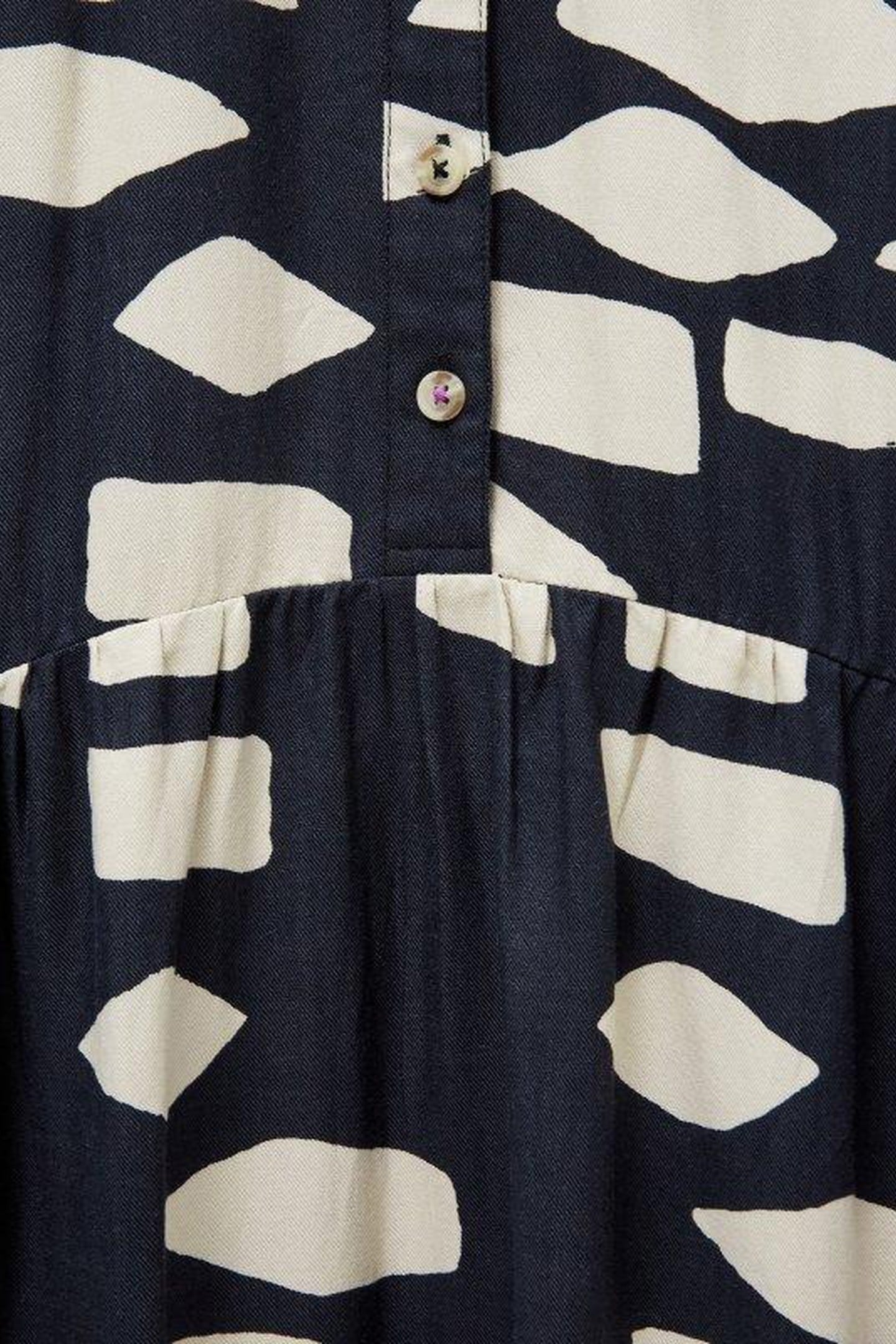 MAYA TIERED SHIRT DRESS BLACK PRINT 2