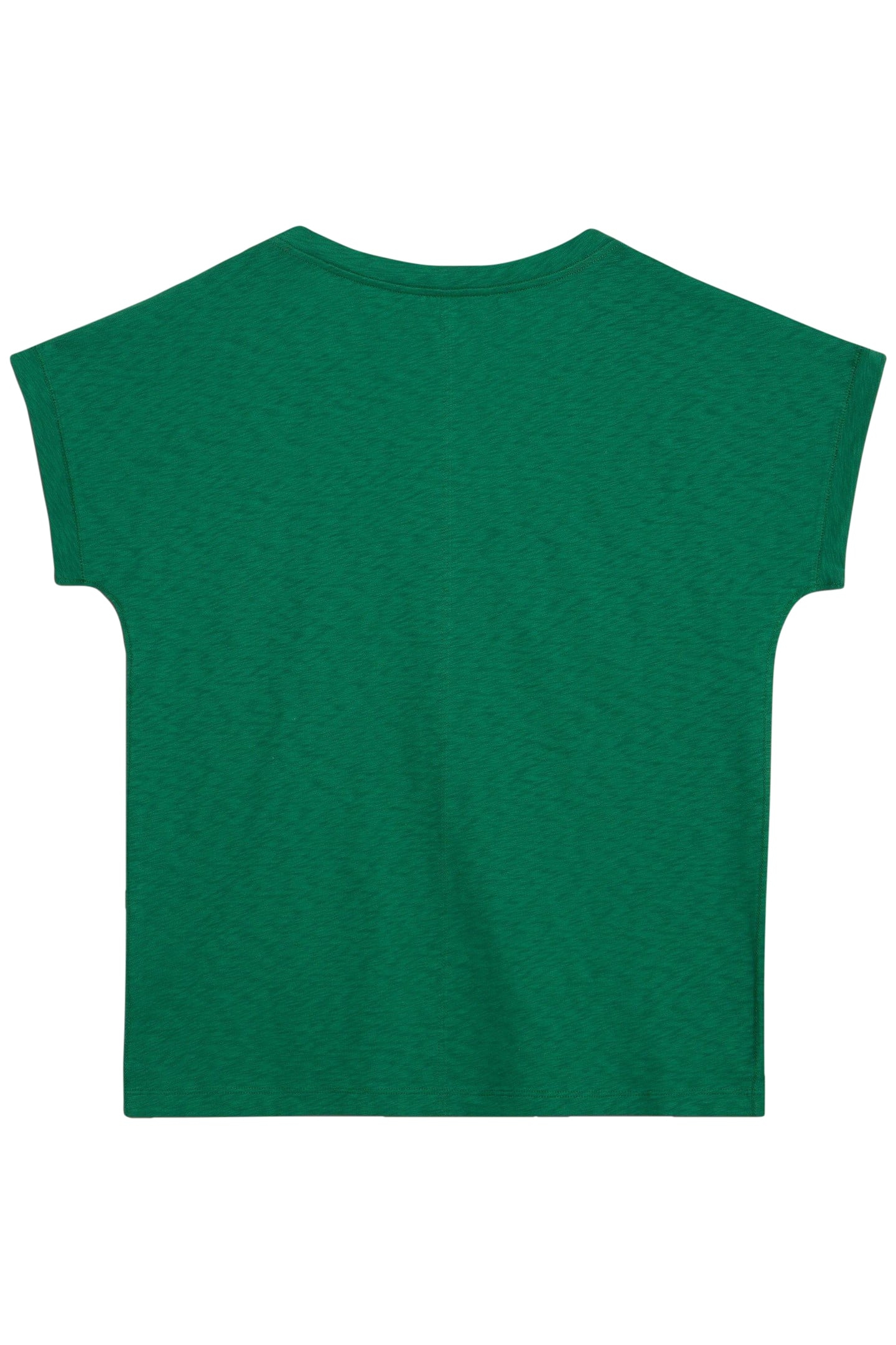 NELLY NOTCH NECK TEE MID GREEN 1