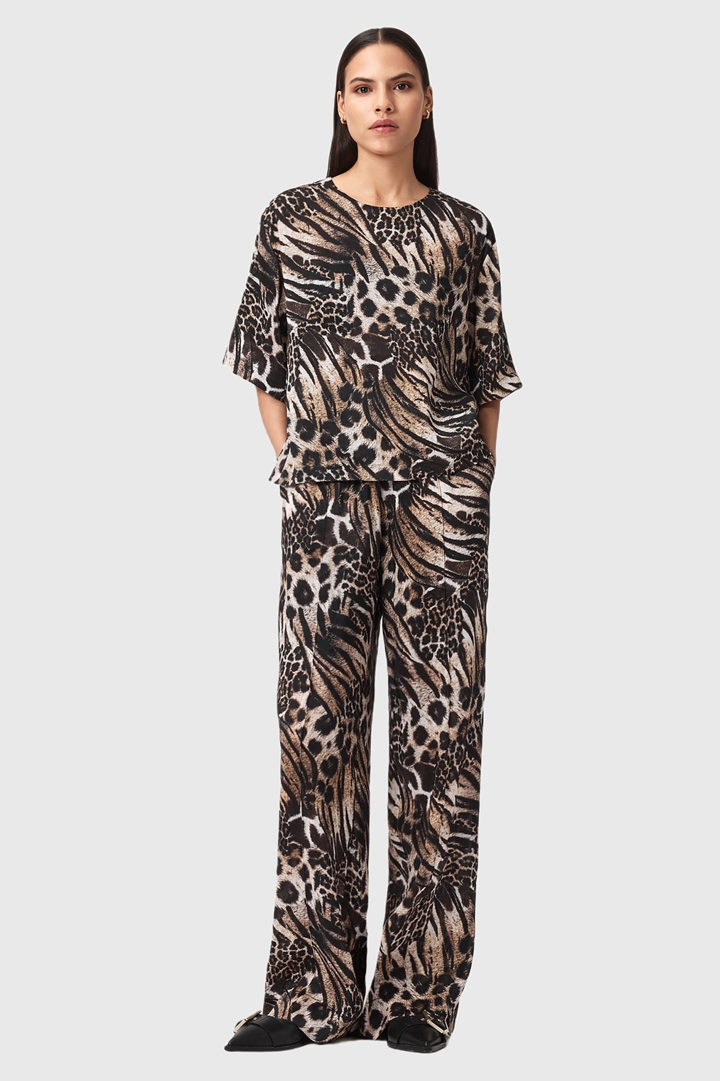 CHARLI LINEN TROUSER TRIO TAUPE BROWN 2