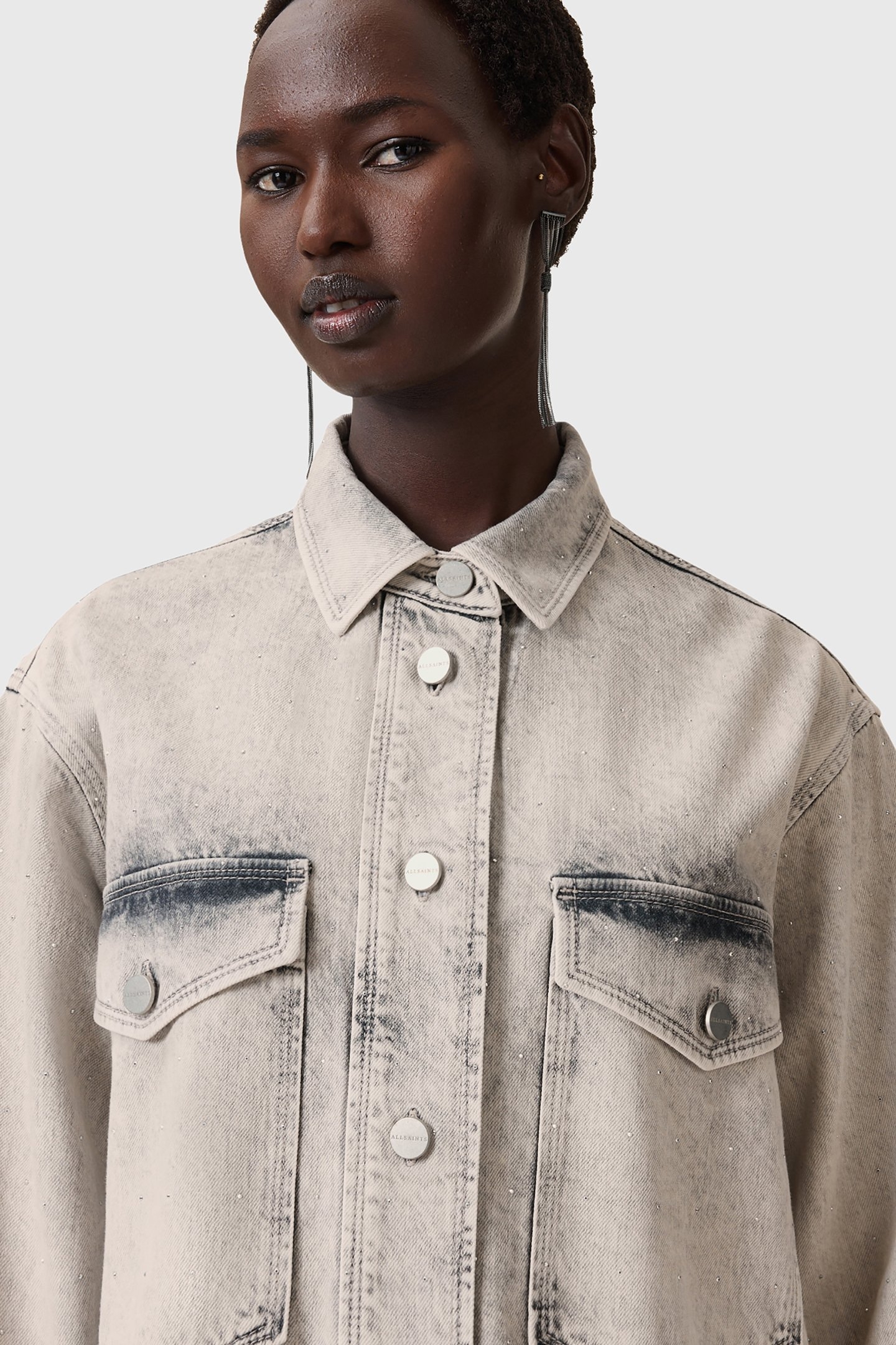 FAYE SPARKLE DRESS SNOW GREY 8