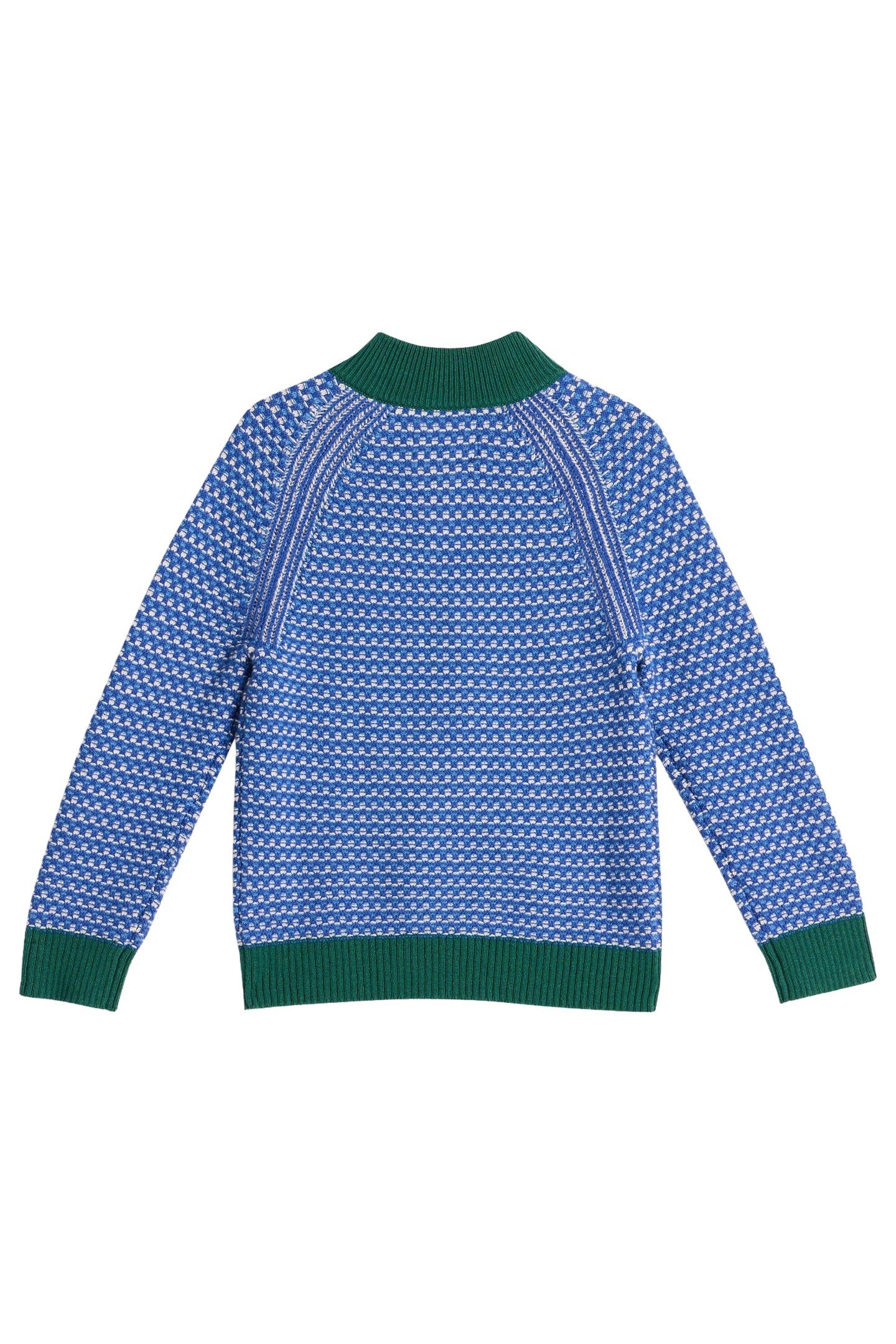 TUCK STITCH FUNNEL JUMPER BRIGHT BLUE 1