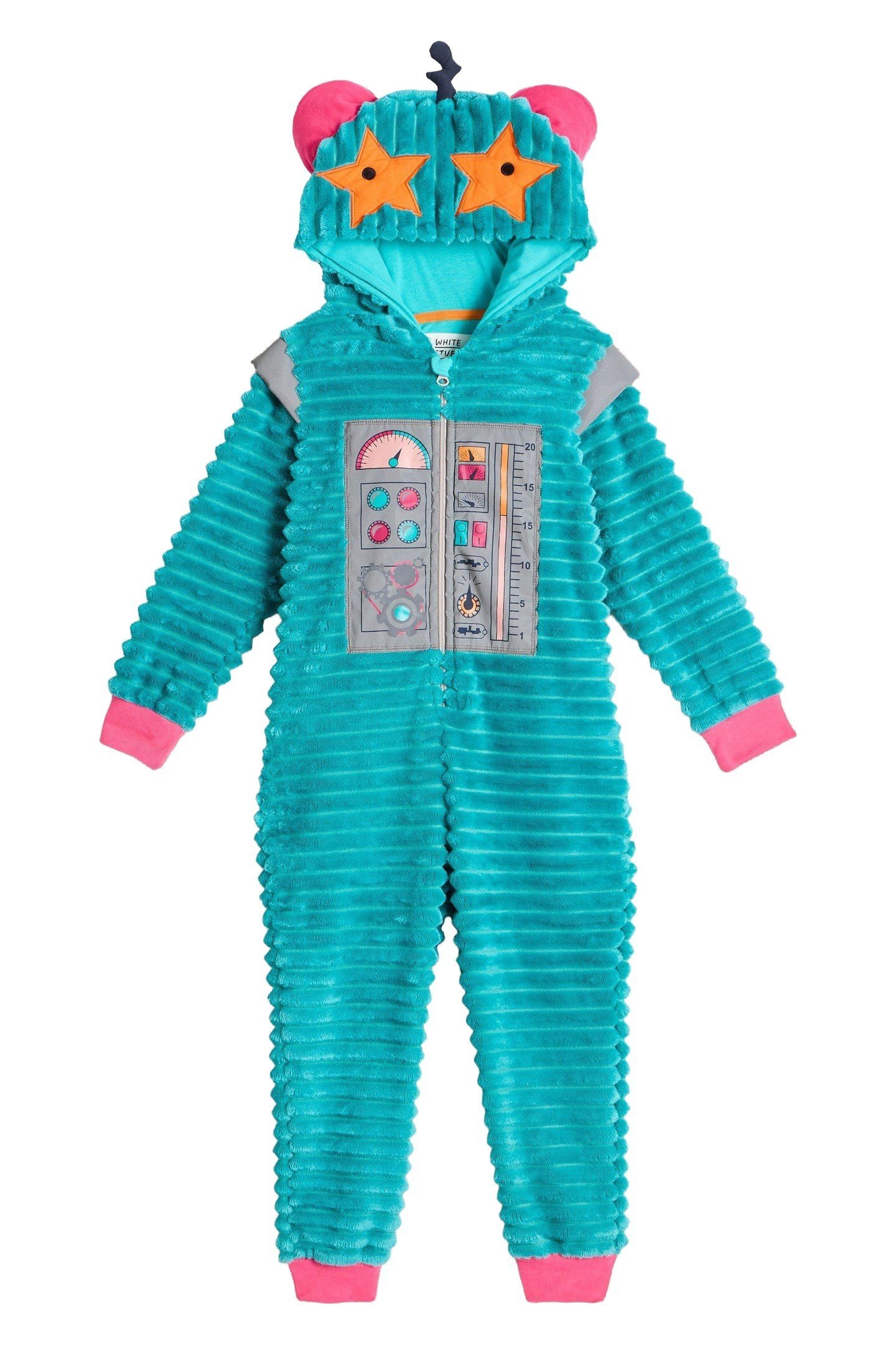 GIRLS ROBOT ONESIE LIGHT BLUE 3