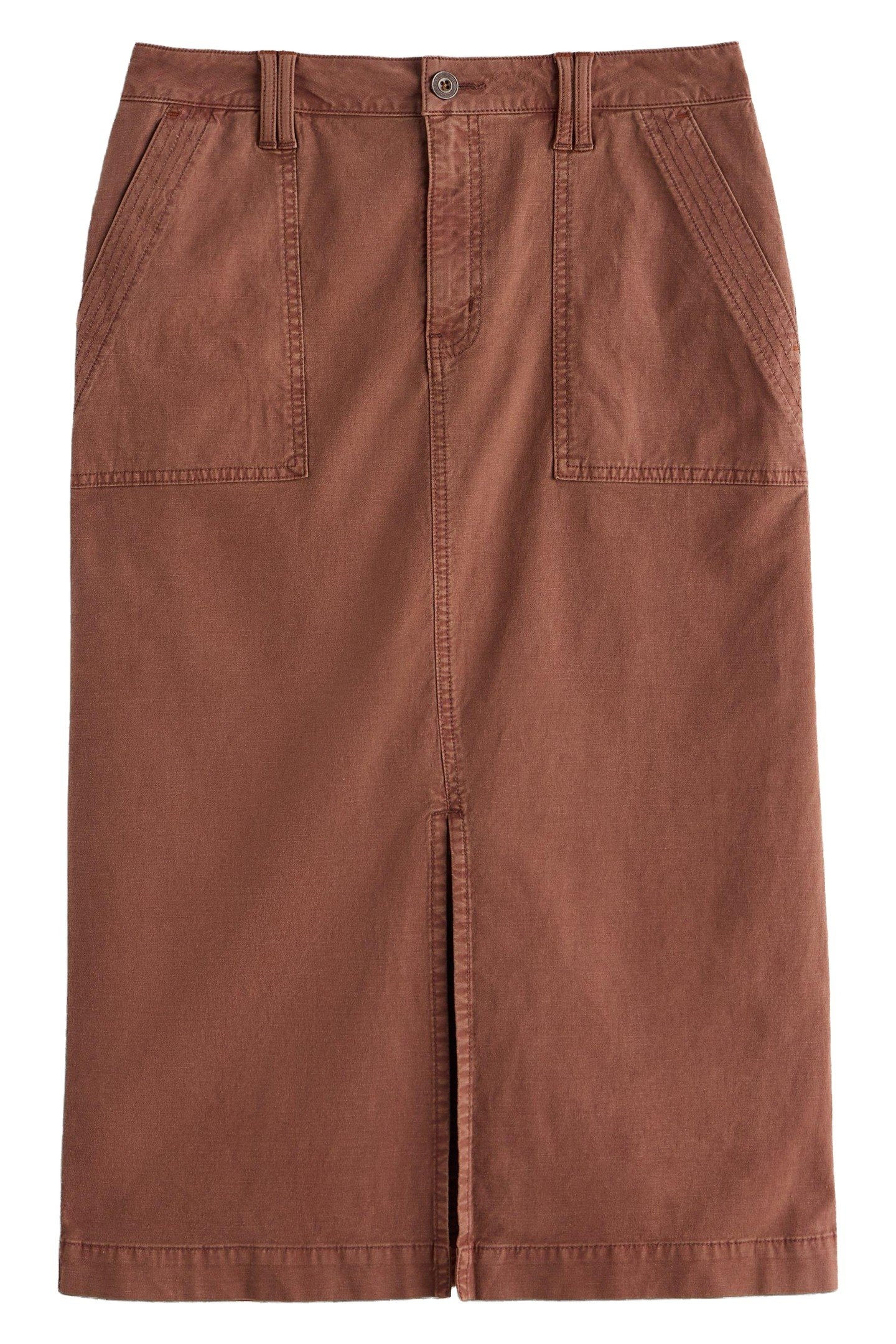 MAREN MIDI SKIRT DARK TAN 3