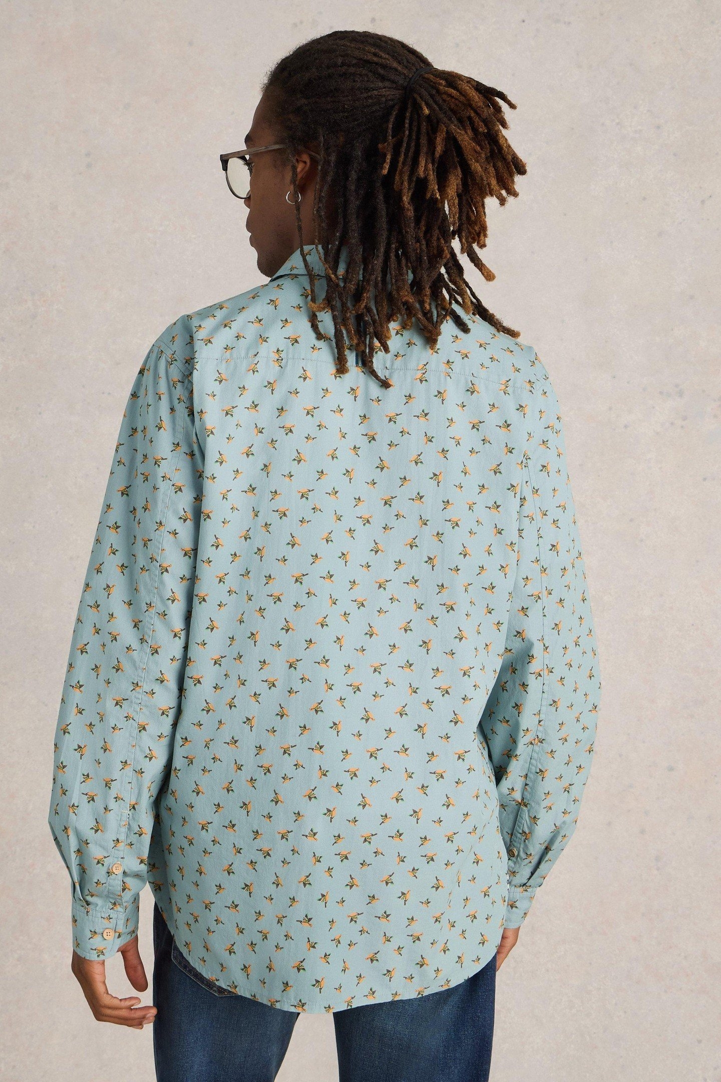 ORIGAMI PRINTED SHIRT BLUE PRINT 2