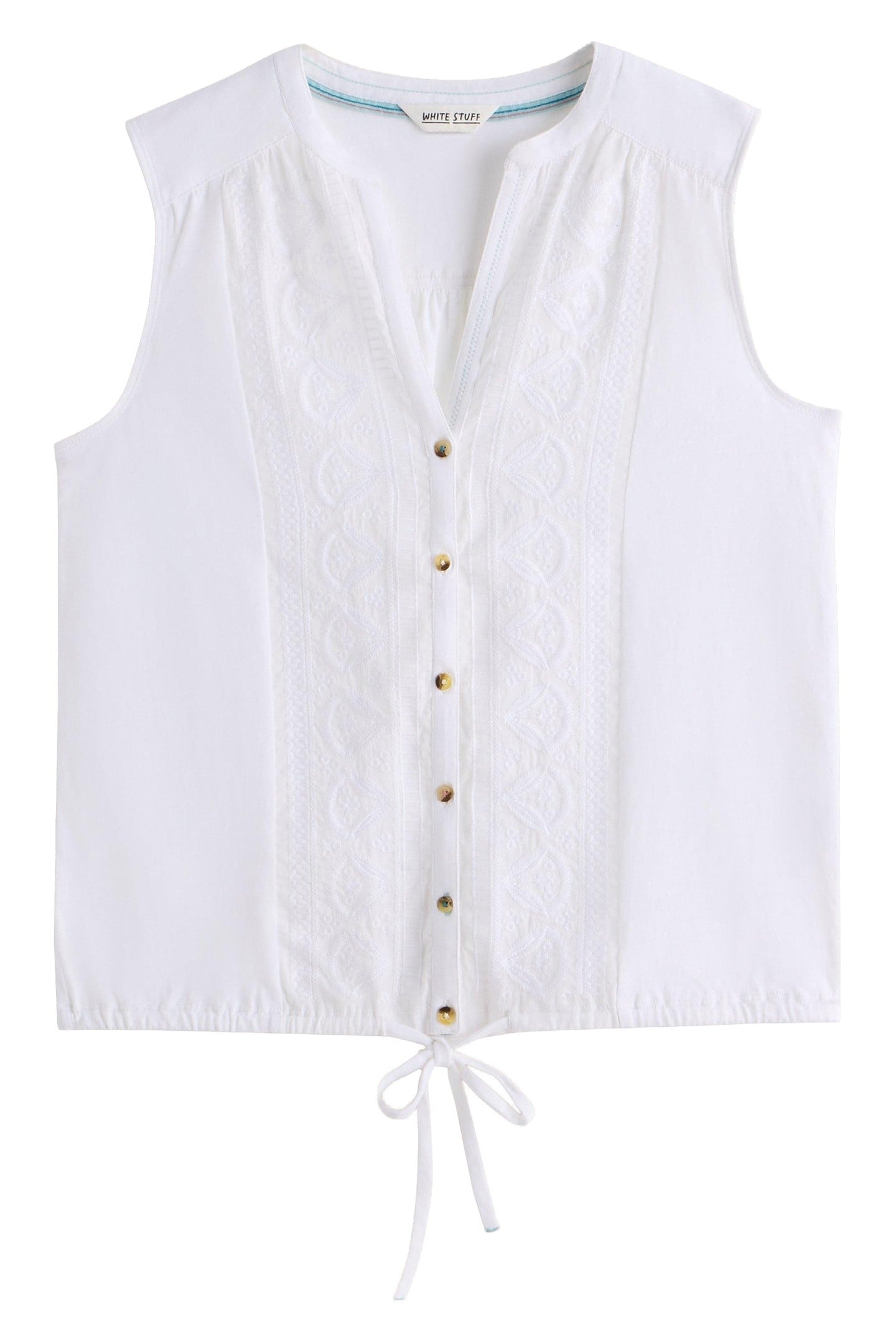TULIP SLEEVELESS SHIRT BRILLIANT WHITE 3