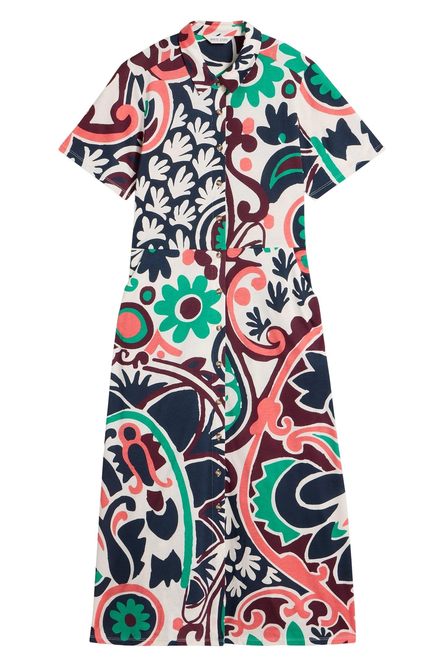 RUA JERSEY SHIRT DRESS BLACK MULTI 3