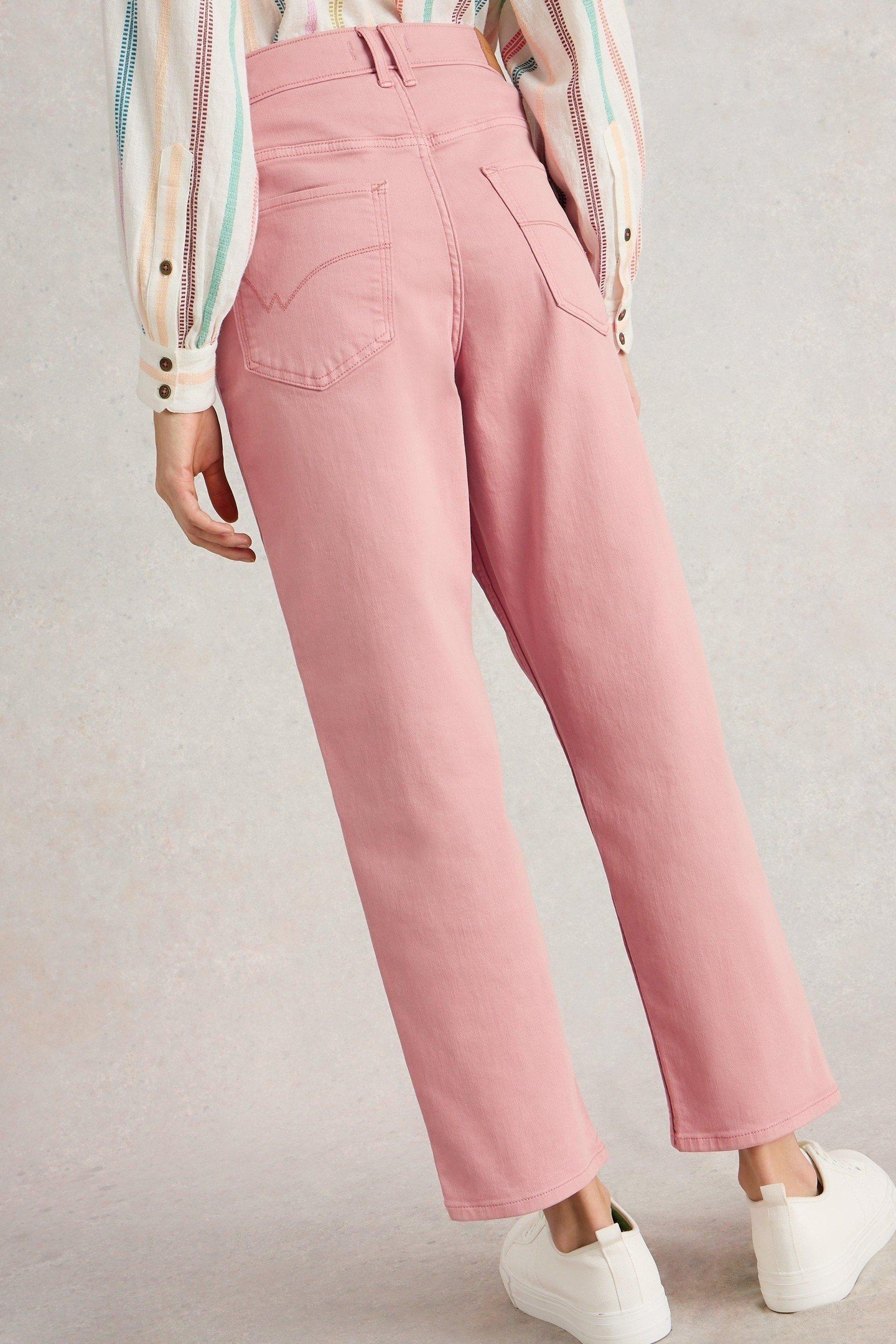 BLAKE STRAIGHT CROP JEAN MID PINK 2