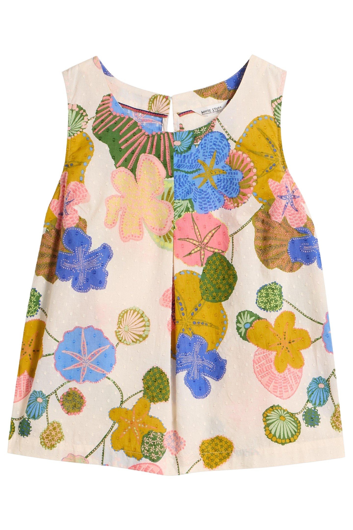 PARADISE COTTON VEST IVORY MULTI 3
