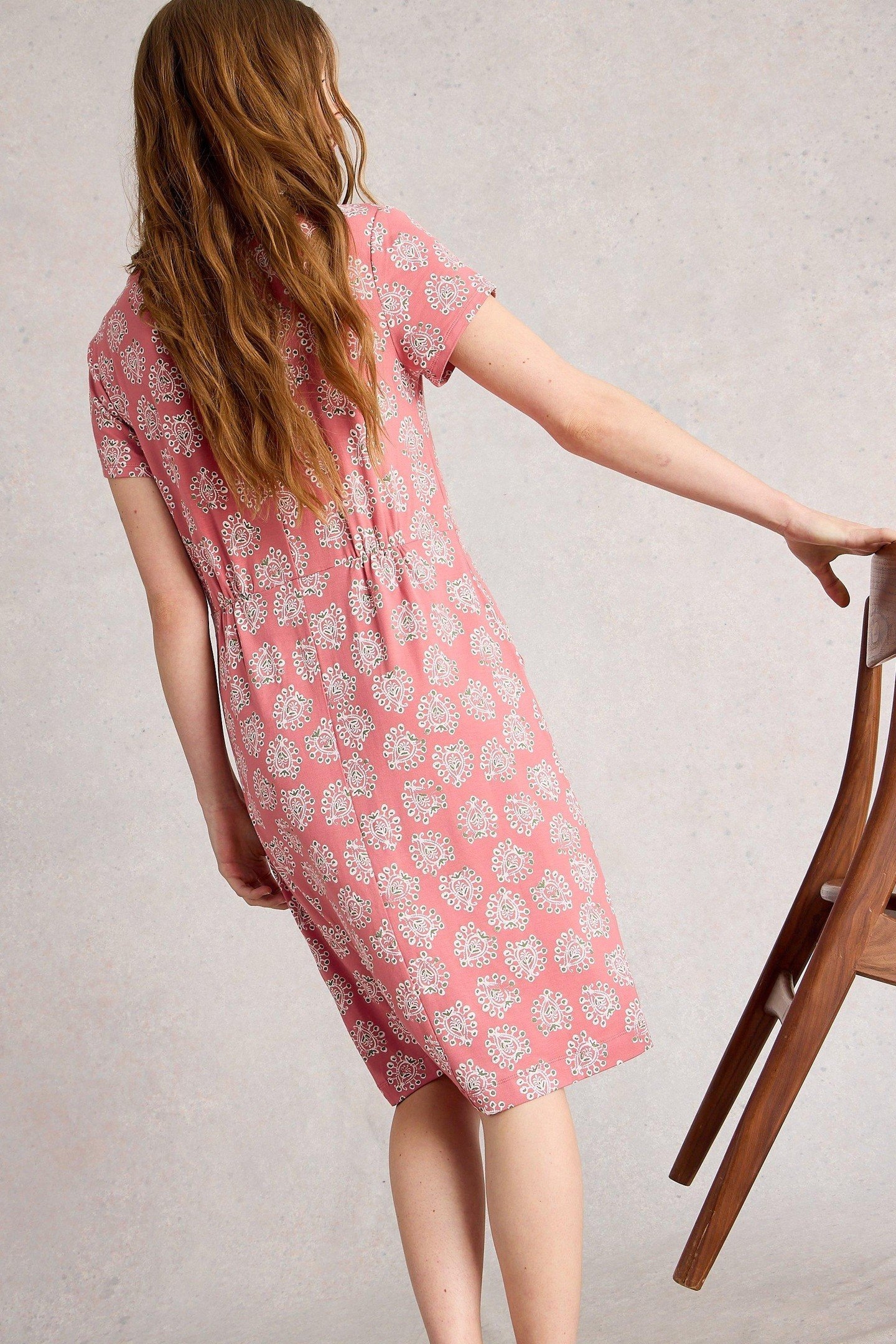 TALLIE JERSEY DRESS PINK PRINT 2