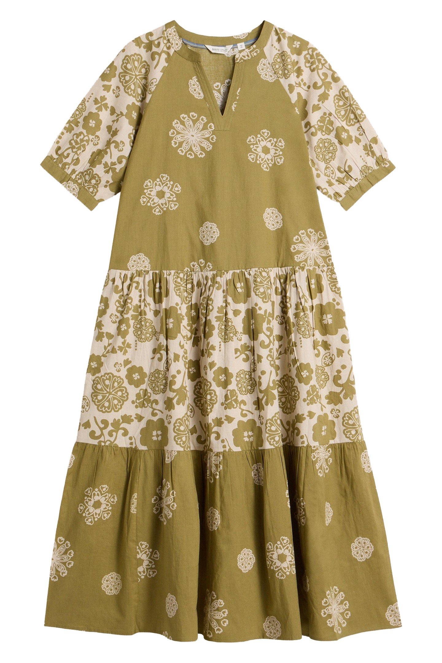 EVA MIXED PRINT DRESS GREEN PRINT 3