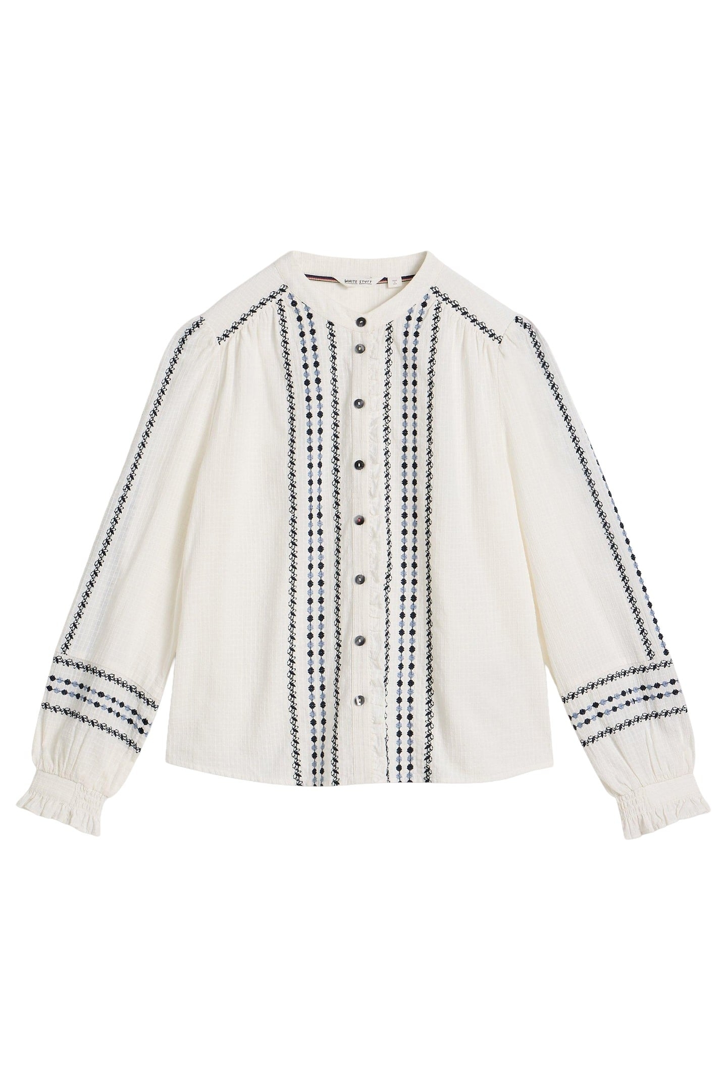 NAOMI EMBROIDERED SHIRT IVORY MULTI 3