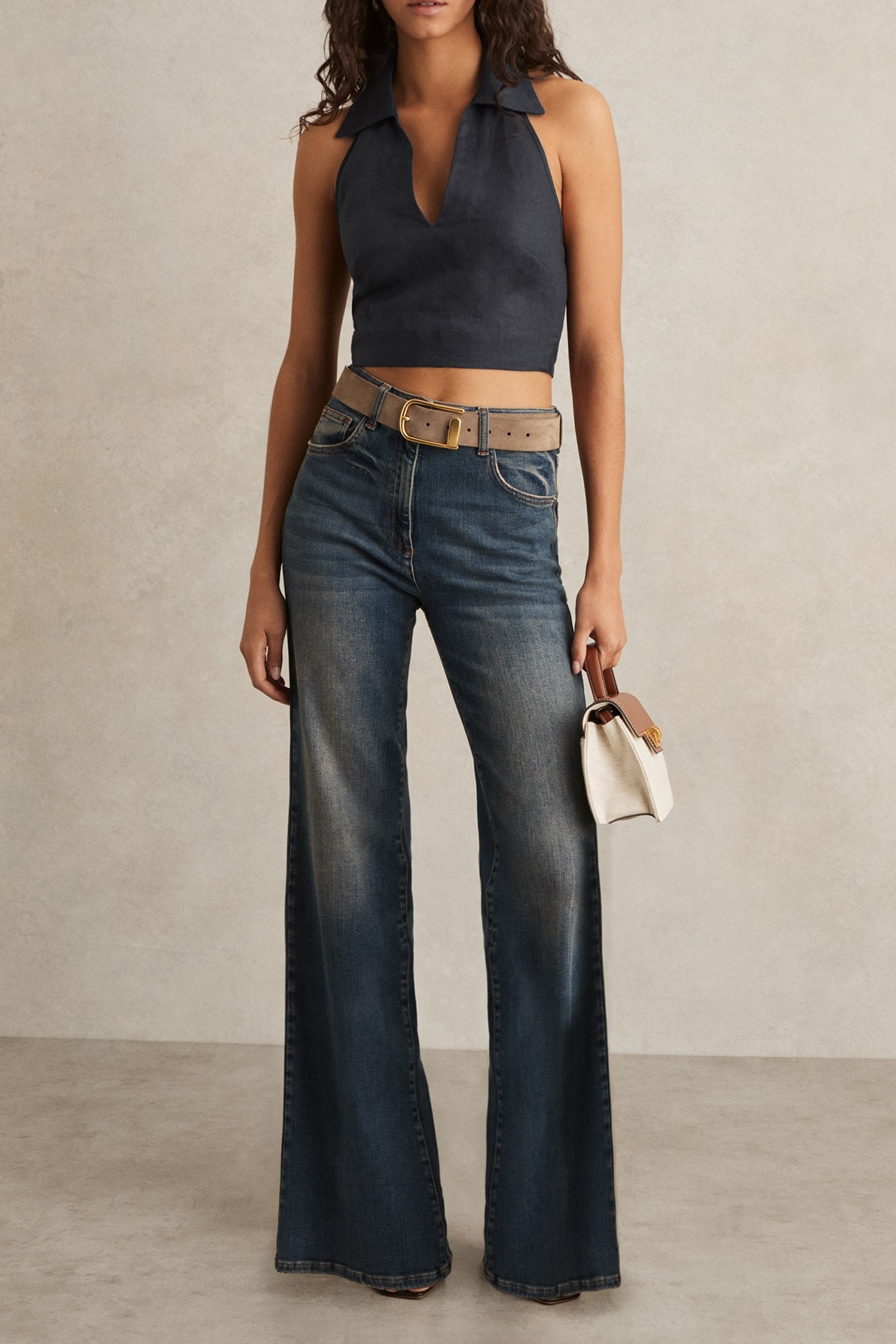 HALTER NECK TOP NAVY 3