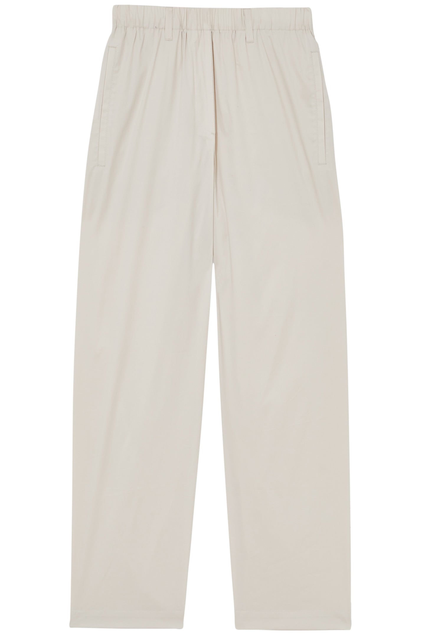 CROPPED COTTON TAPER TROUSER STONE 4