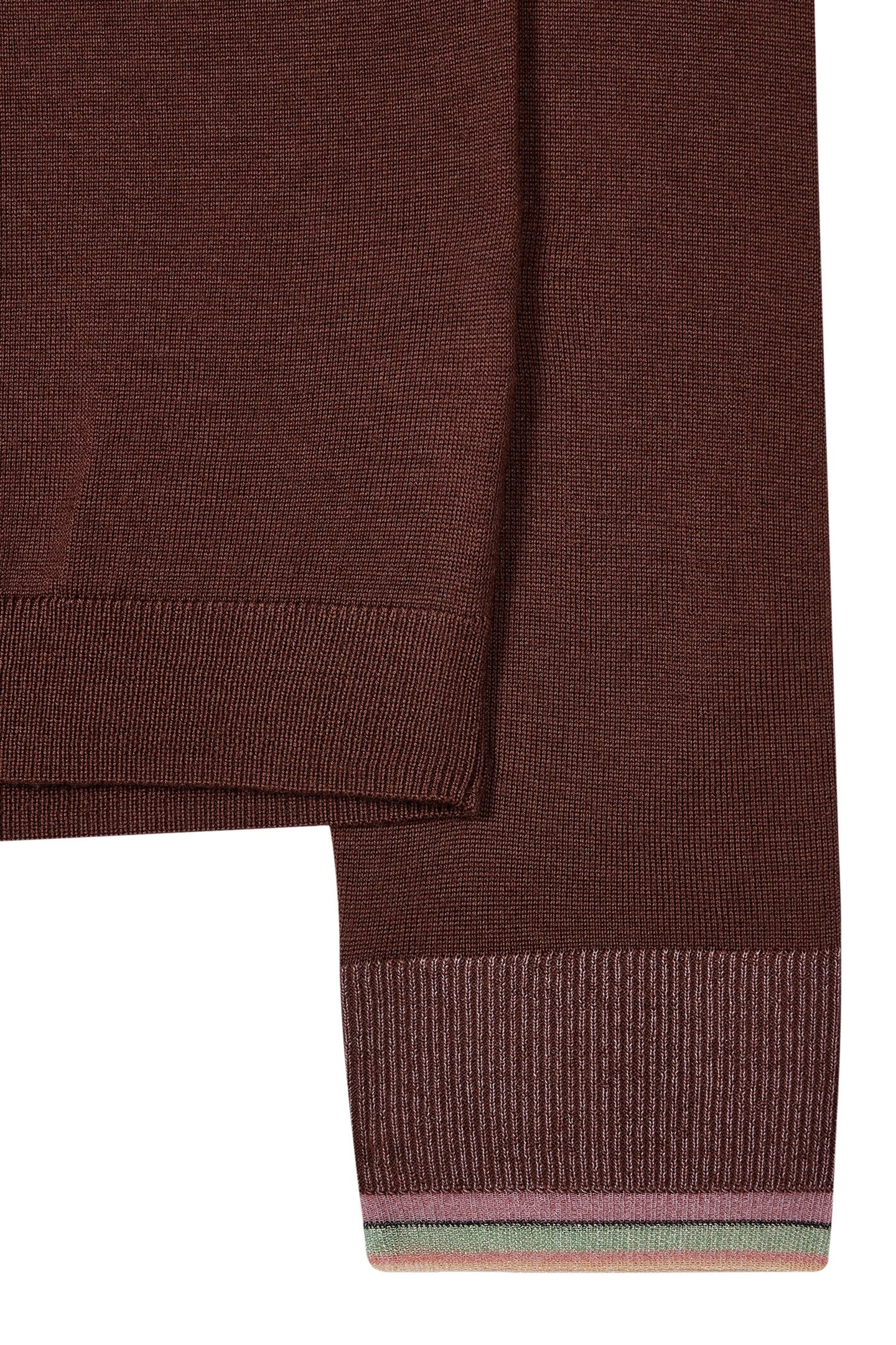 KNITTED SWEATER CREW NECK DARK BROWN 2