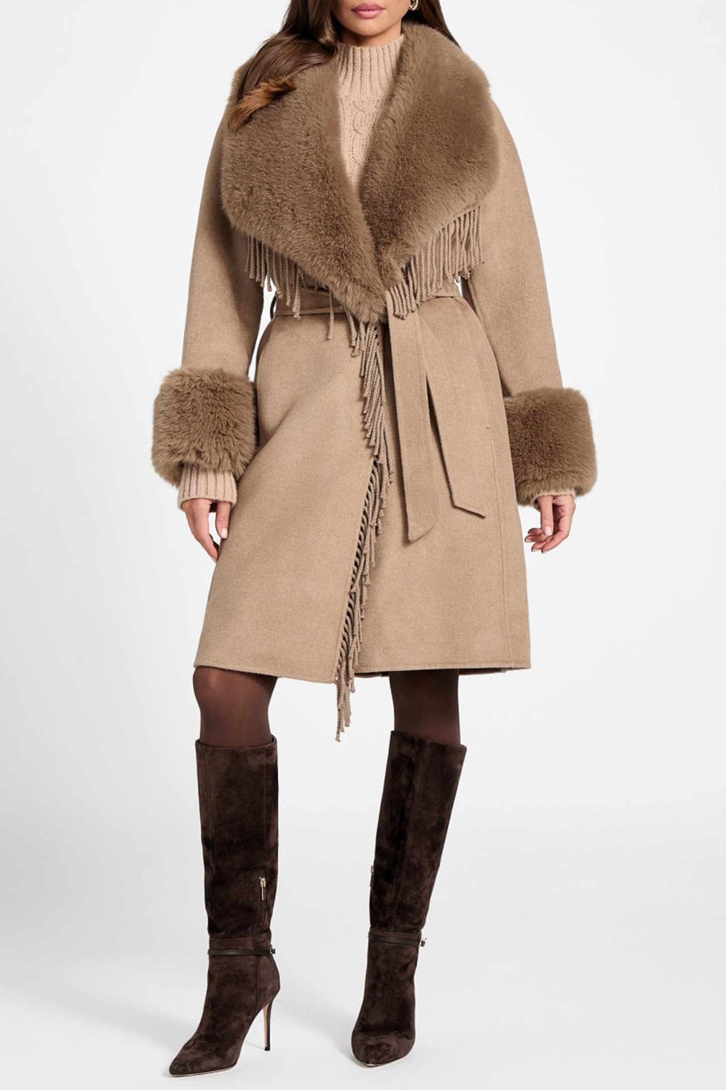 LILIANA COAT SILK TAUPE 2