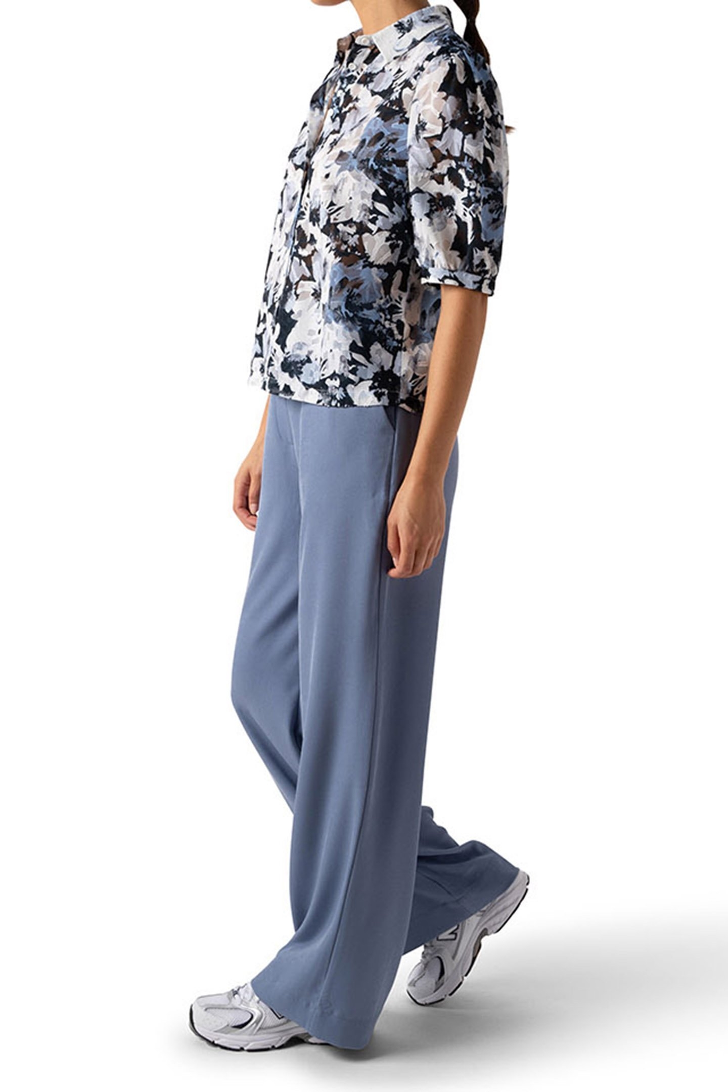 LIERRE SHIRT SHORT SLEEVE BLUE FLOWER 5