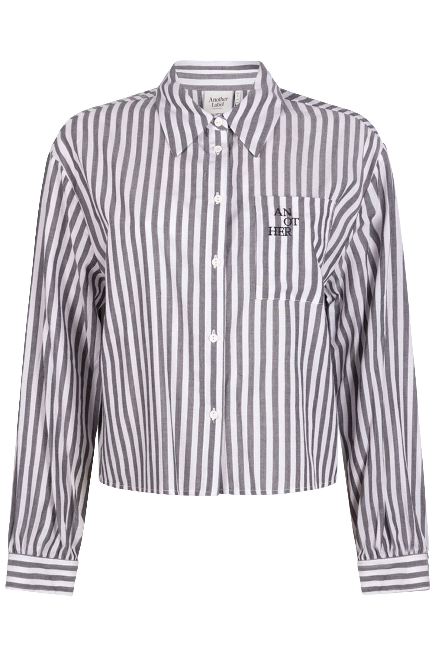 DIEGA SHIRT LONG SLEEVE BLACK WHITE STRIPE 1
