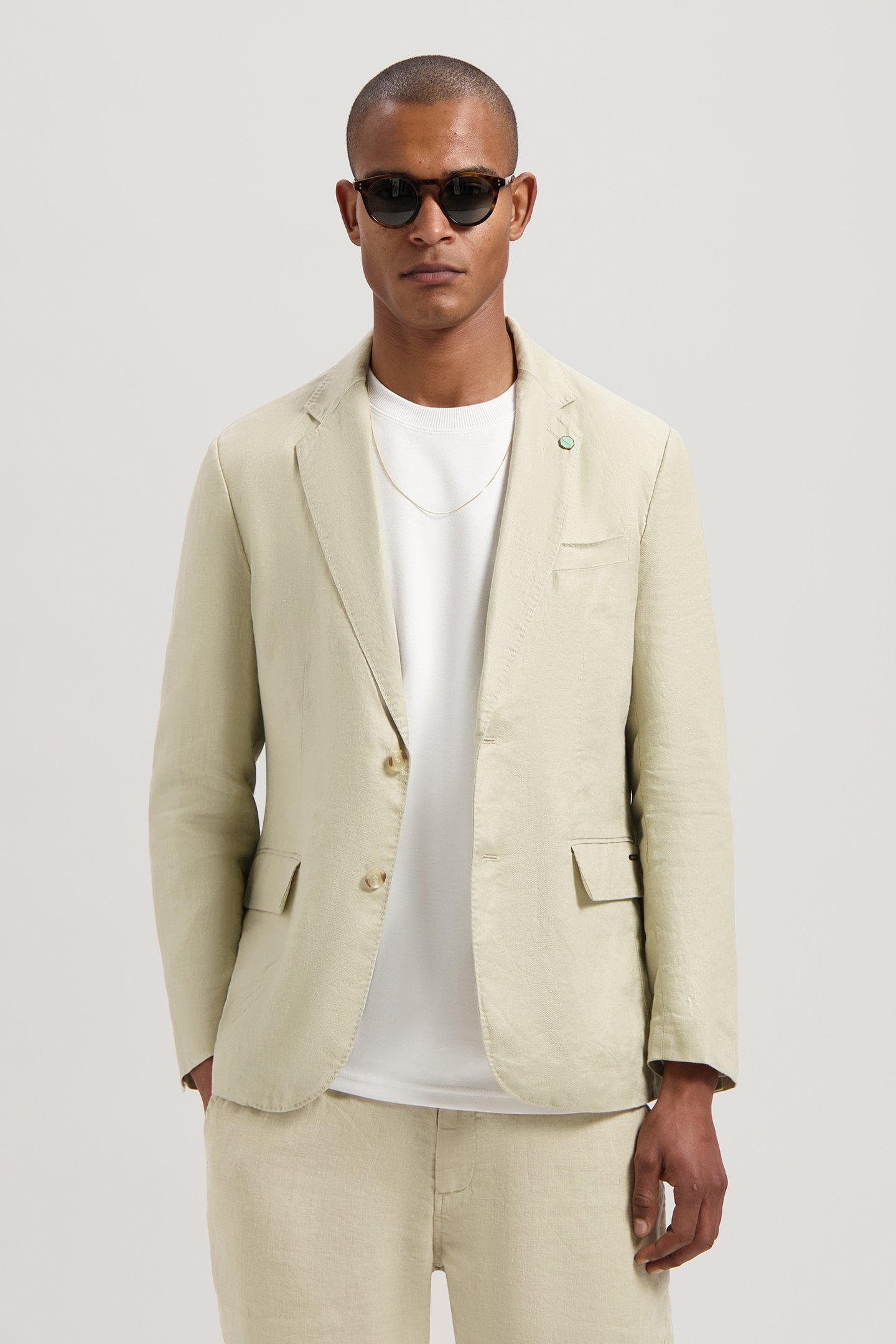 DS_CRIS LINEN TWILL BLAZER SAND 1