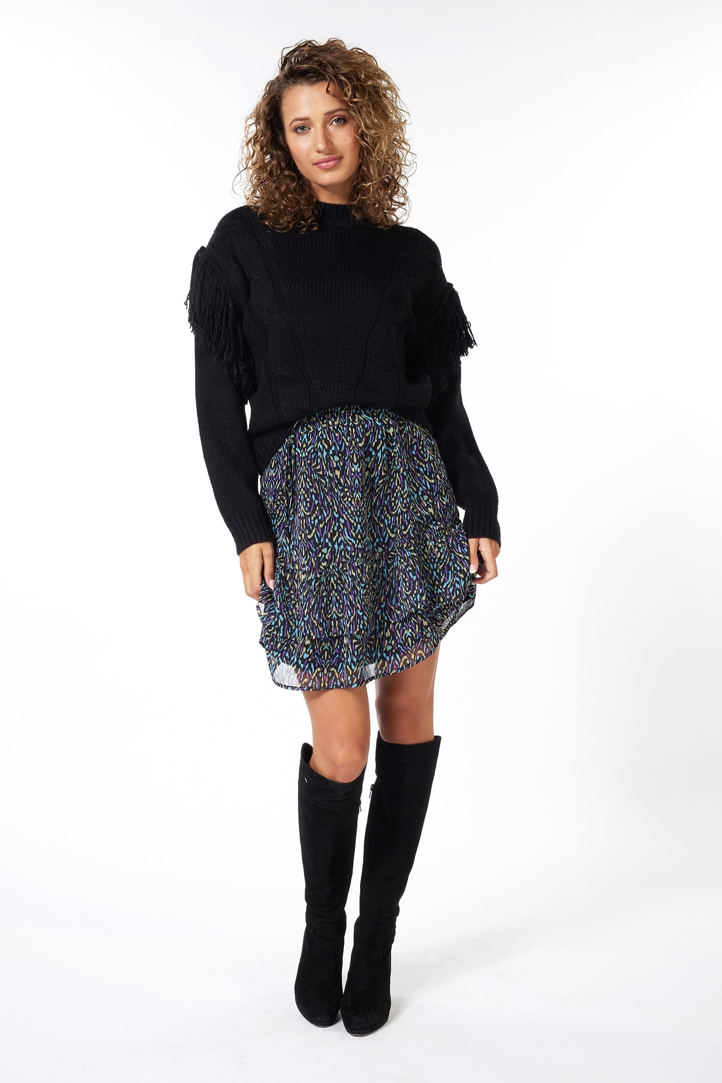 SKIRT SHORT MAGICAL EARTH PRINT 2