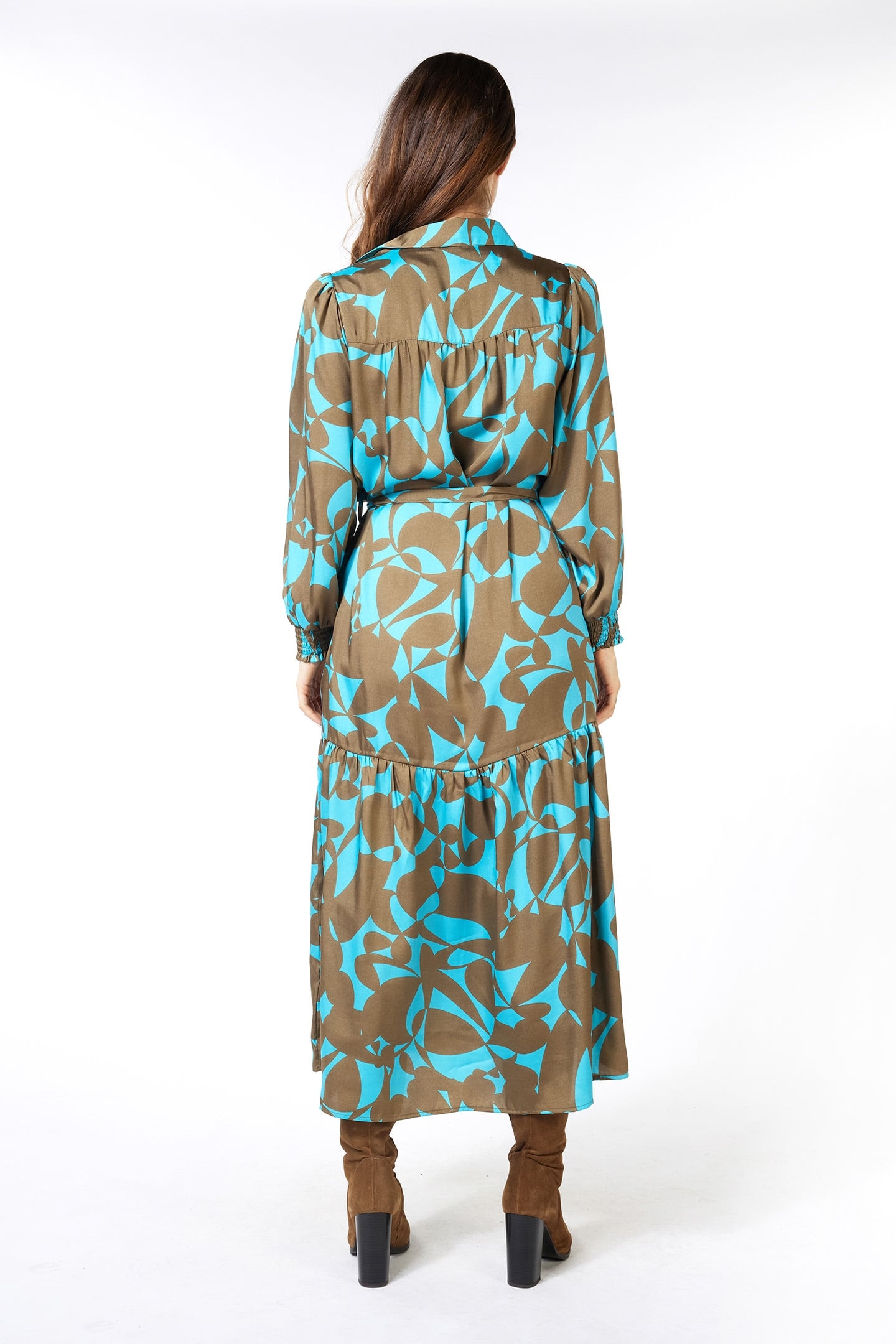 DRESS LONG EXPRESSIVE ROOTS PRINT 3