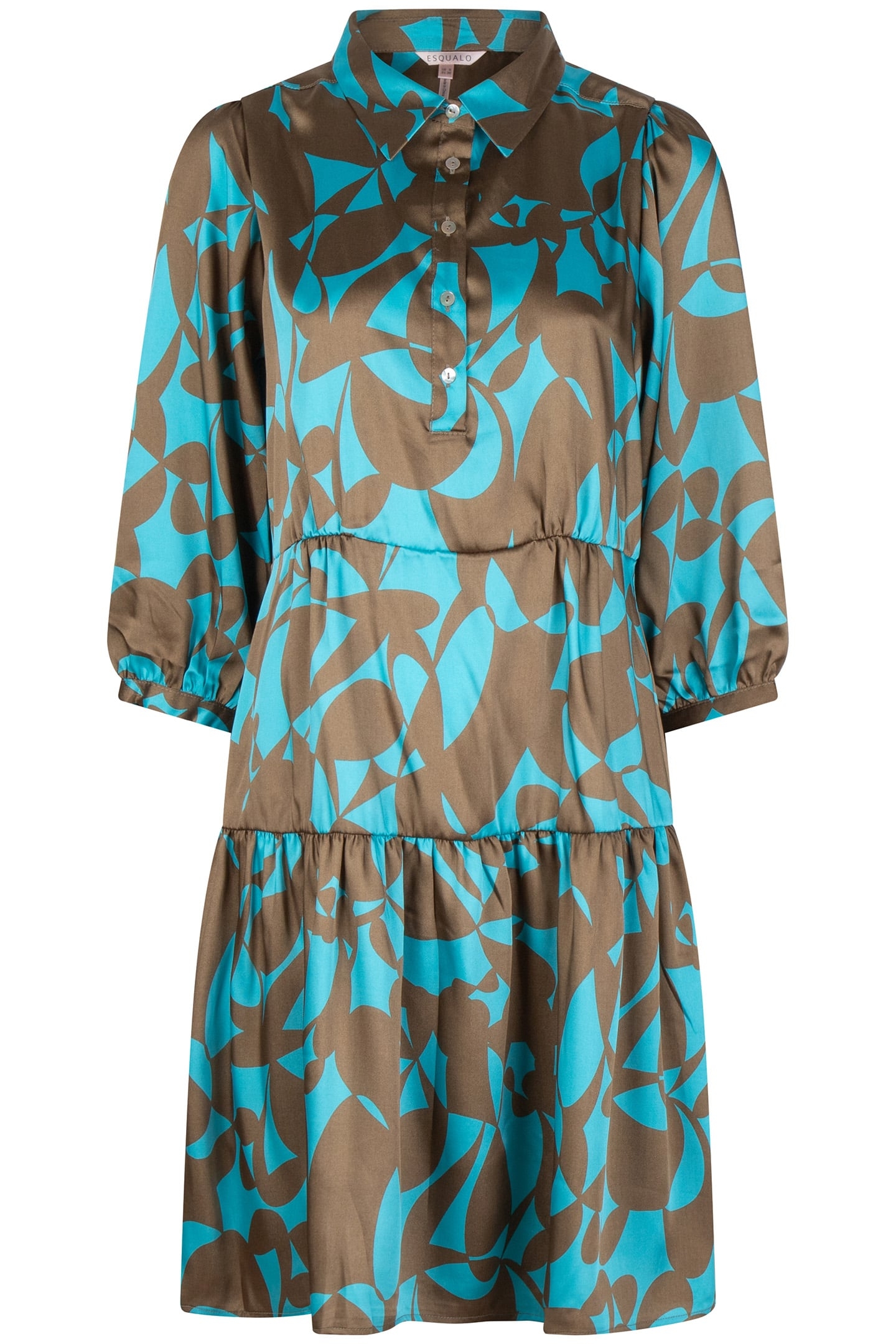 DRESS SATEEN EXPRESSIVE ROOTS PRINT 4
