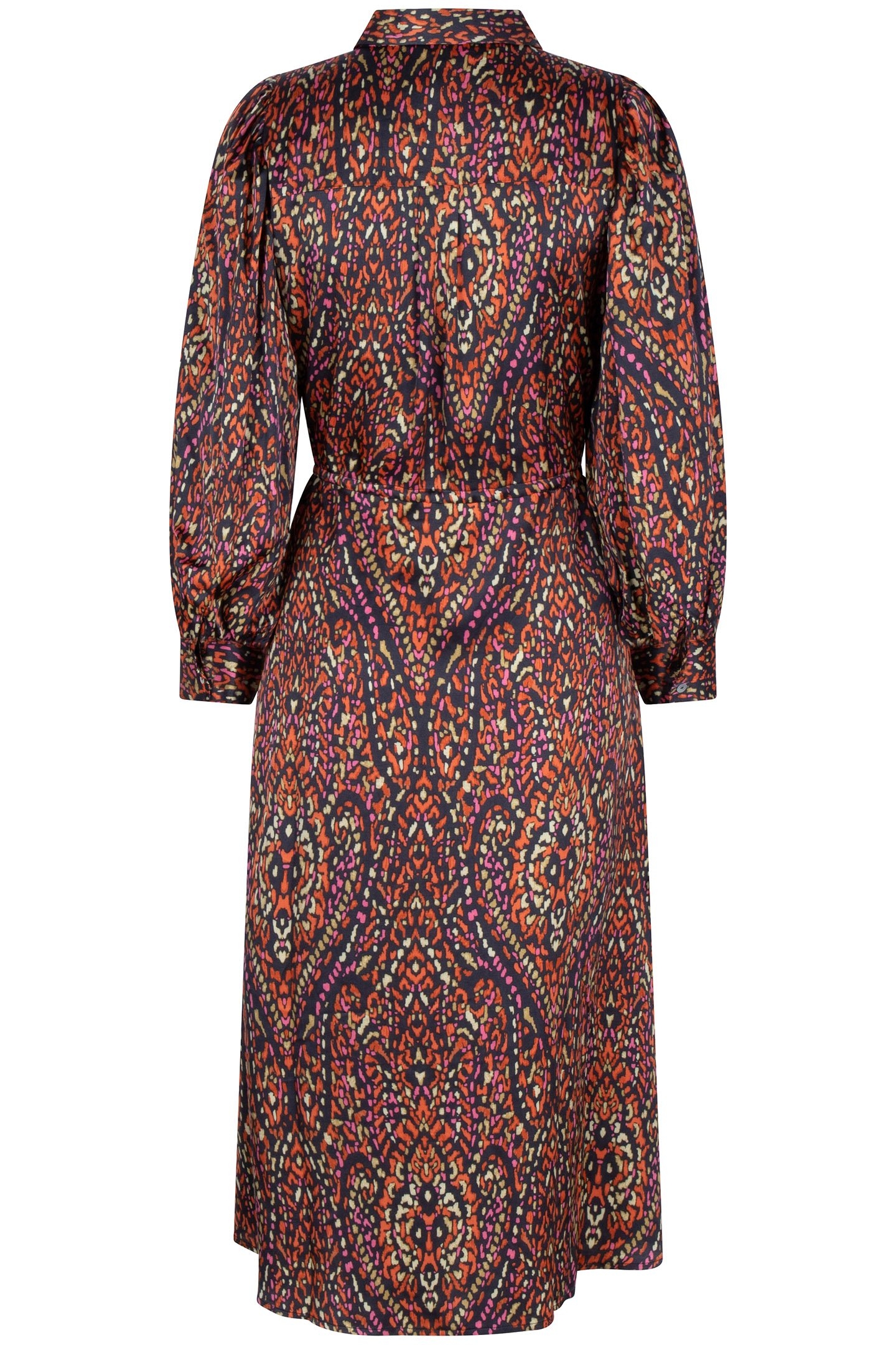 DRESS LONG SATEEN REWILDING PRINT 5