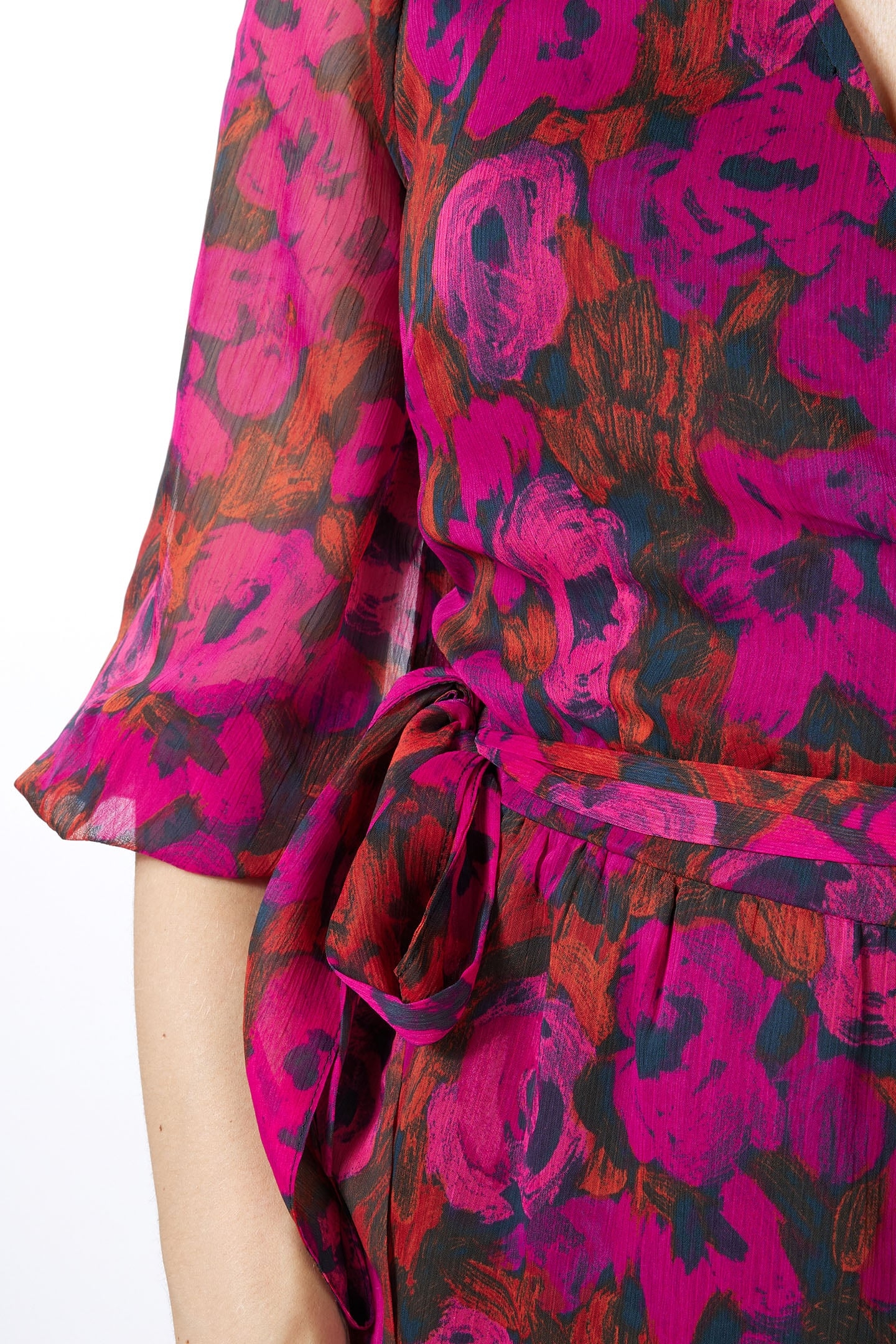 DRESS LONG WRAP OVER FLORAL WILDING PRINT 8