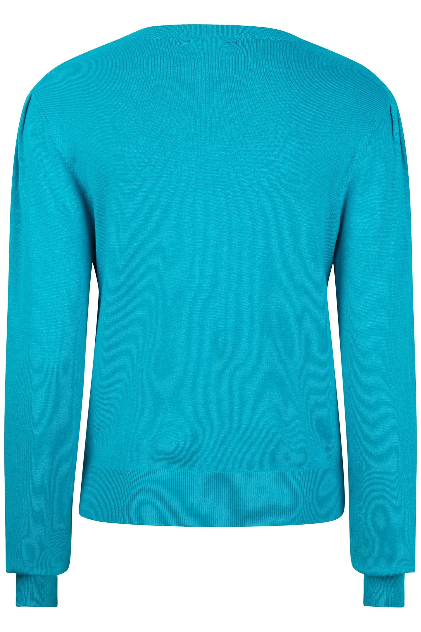 CARDIGAN PUFF SLVE BASIC KNIT PEACOCK BLUE 6