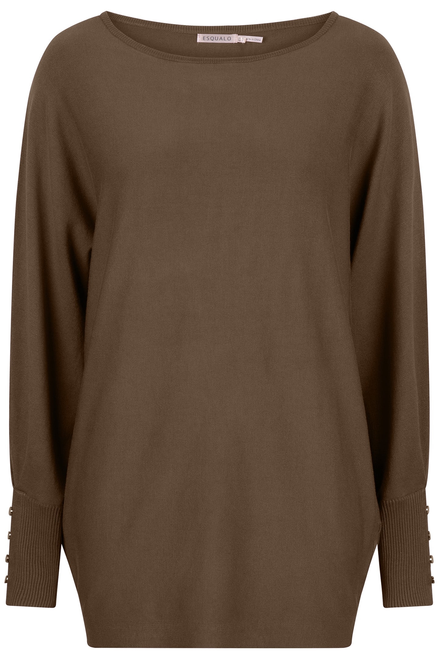 SWEATER BATWING BUTTONED CUFF ARMY GREEN 3