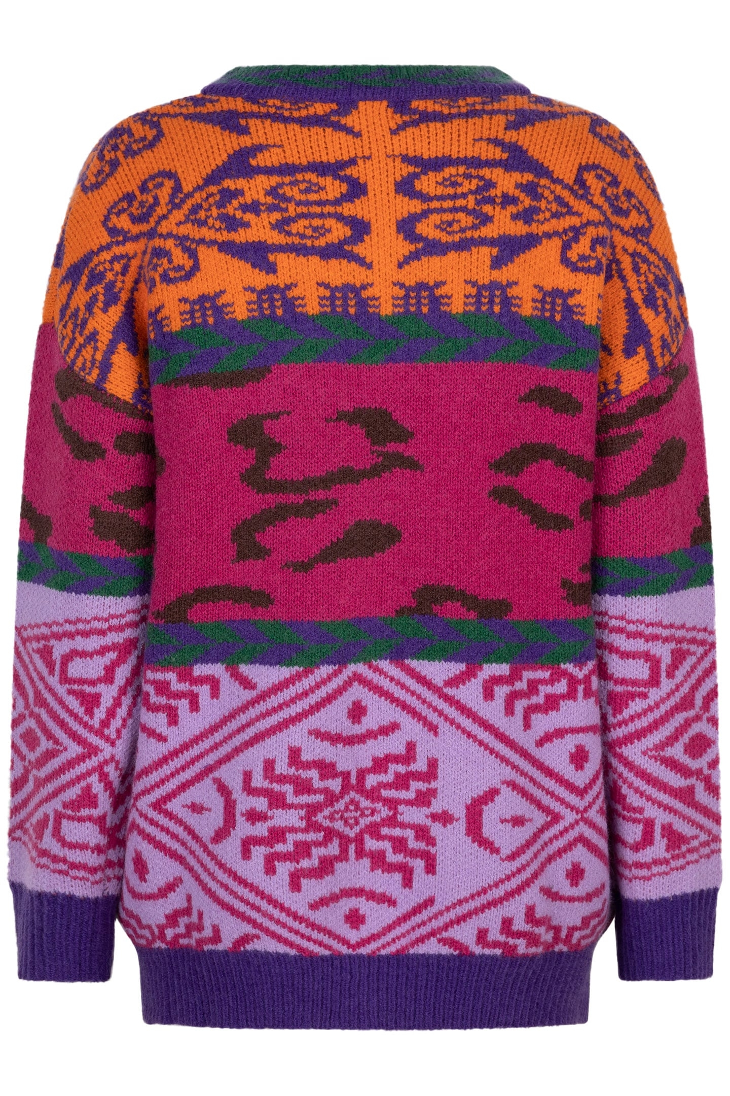 SWEATER JACQUARD COLORED FUCHSIA 6