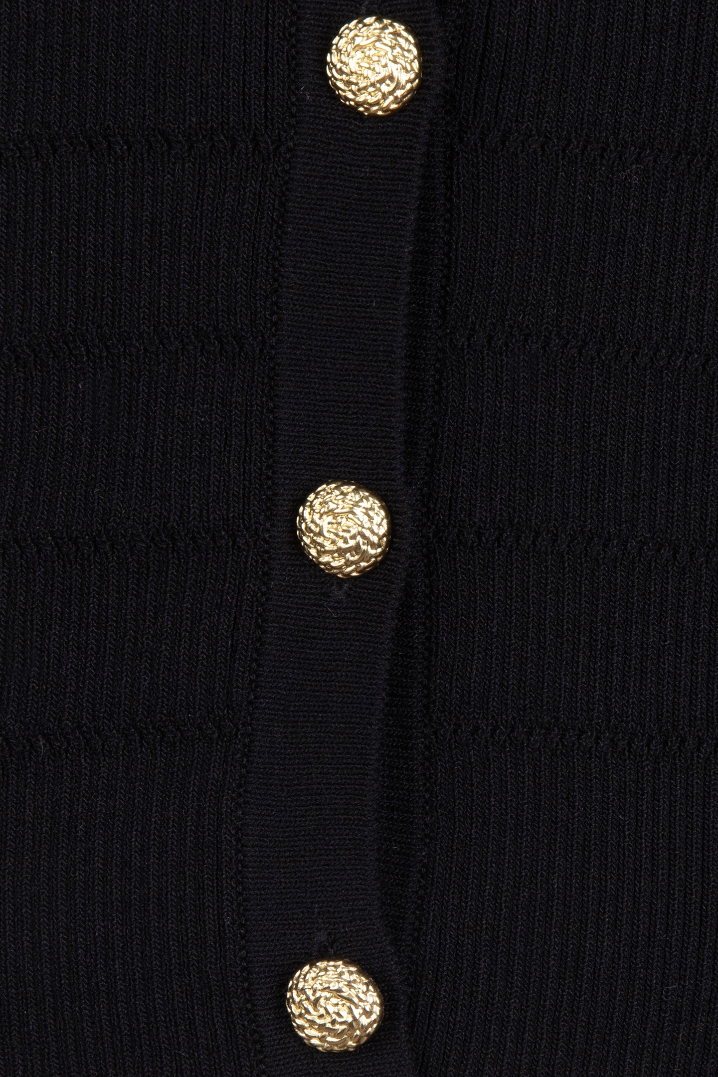 CARDIGAN SHORT FANCY KNIT BLACK 8