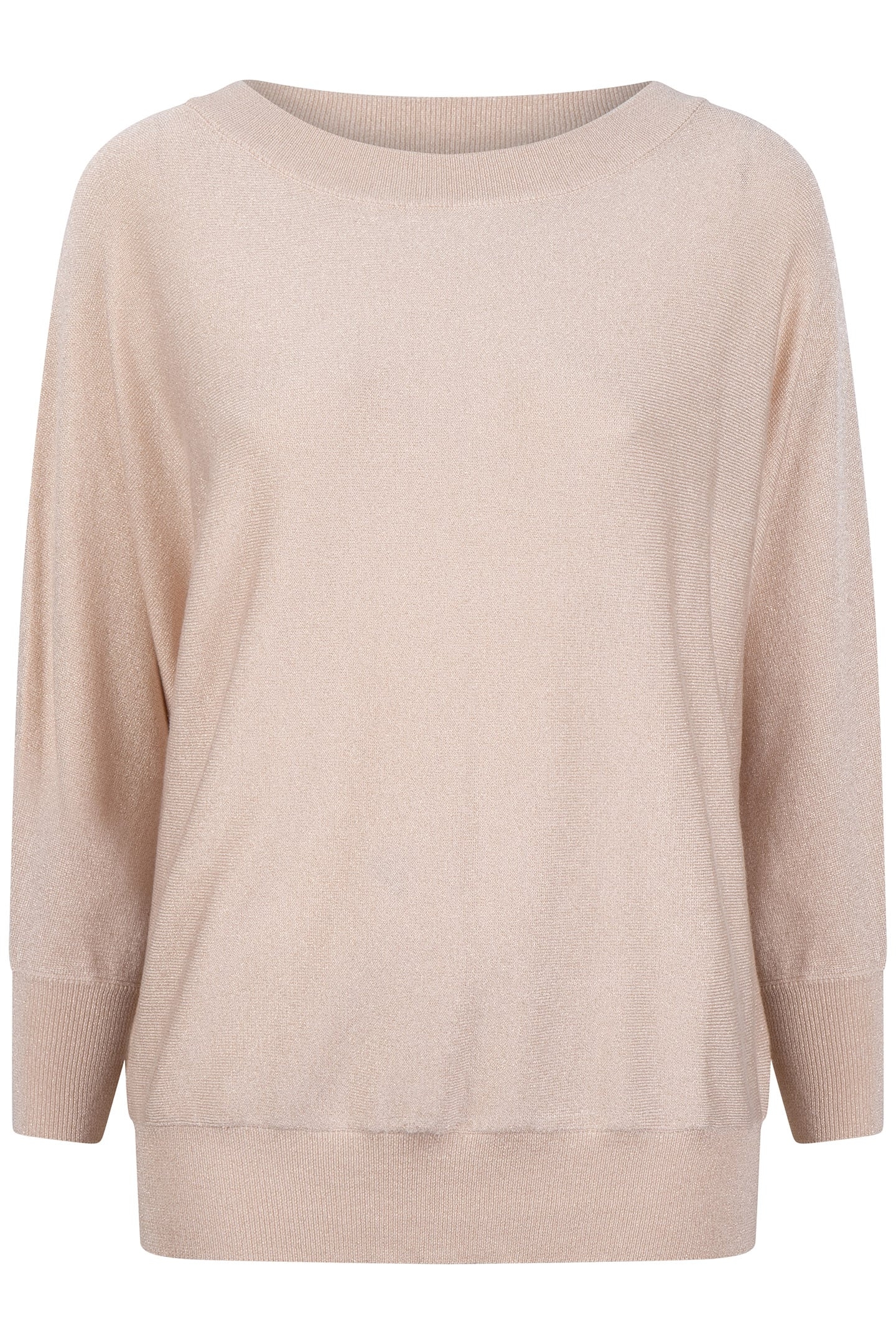 SWEATER BATWING LUREX LIGHT SAND 5