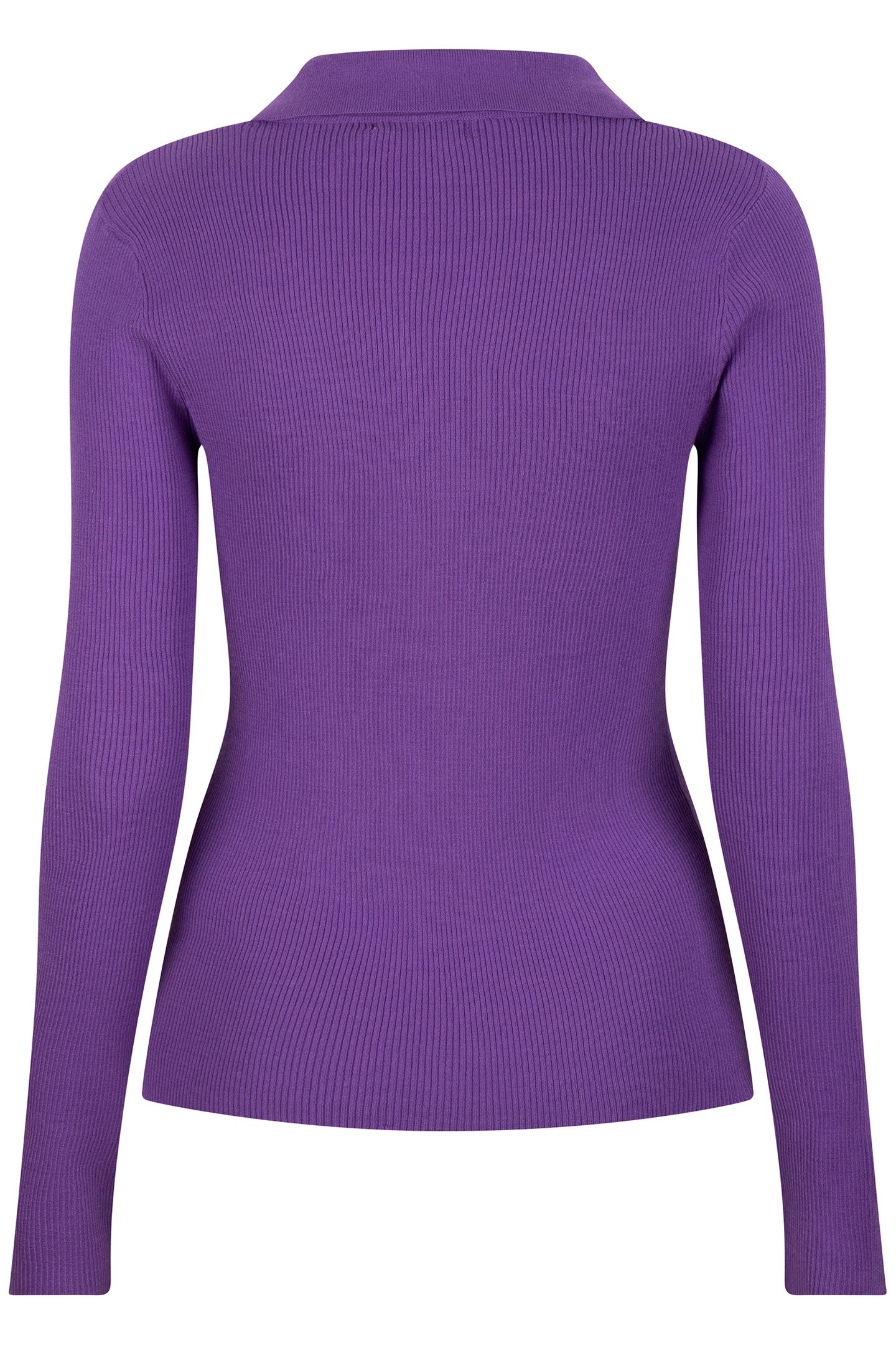 SWEATER POLO COLLAR LONG SLVE DEEP LAVENDER 5