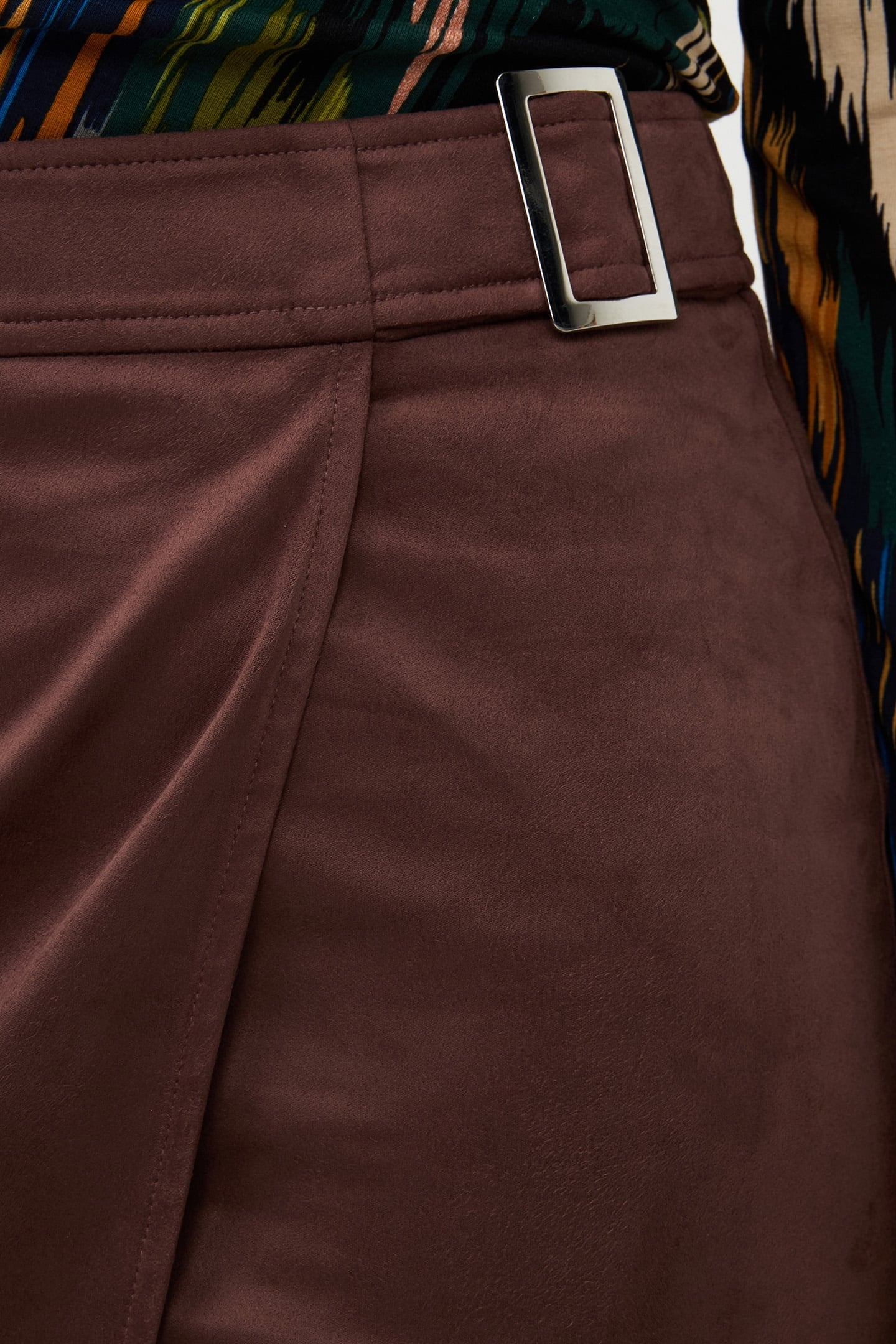SKIRT OVERLAP SUEDINE CHOCOLATE 8