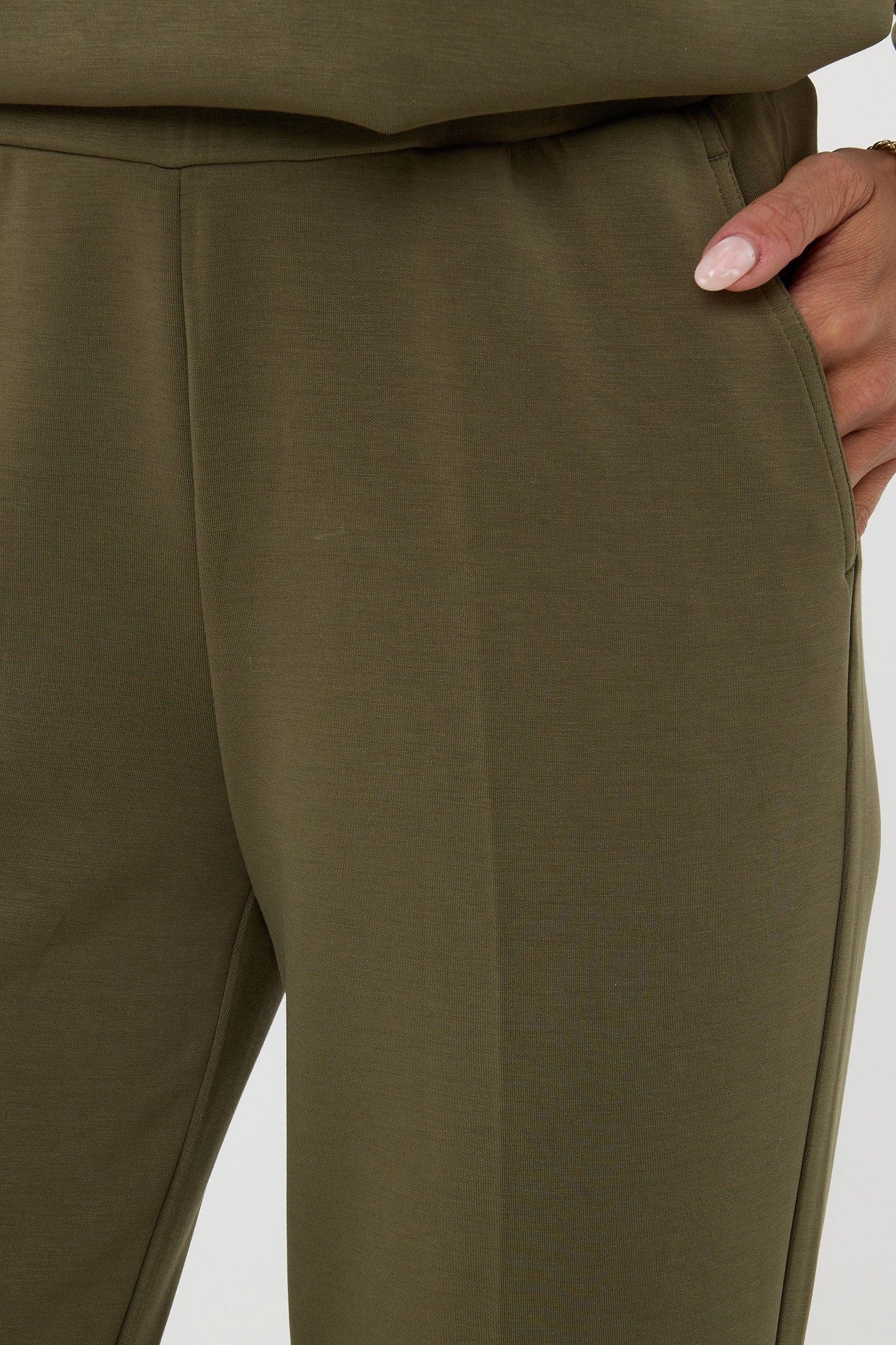 TROUSERS FLAIR MODAL MOSS GREEN 6
