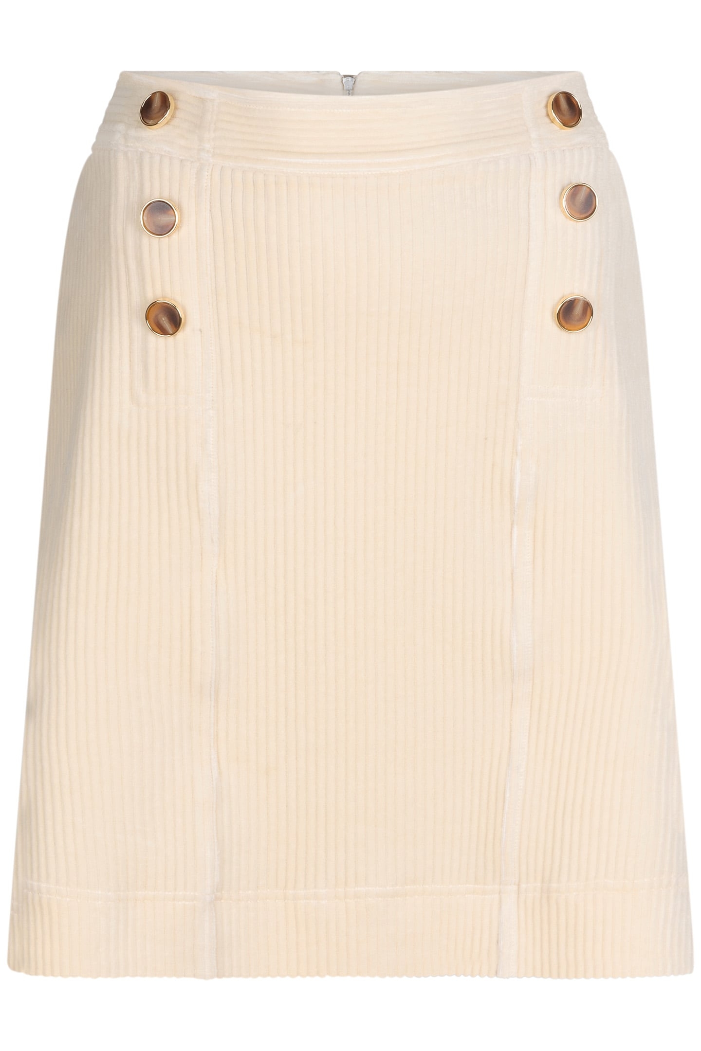 SKIRT RIB BUTTONS OFF WHITE 7
