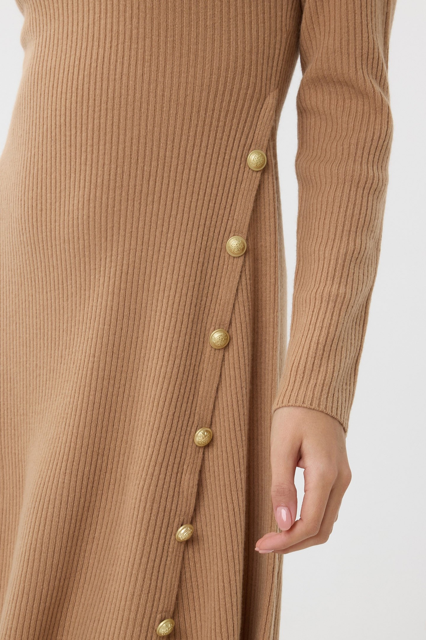 DRESS RIB BUTTONS BRANDY 6