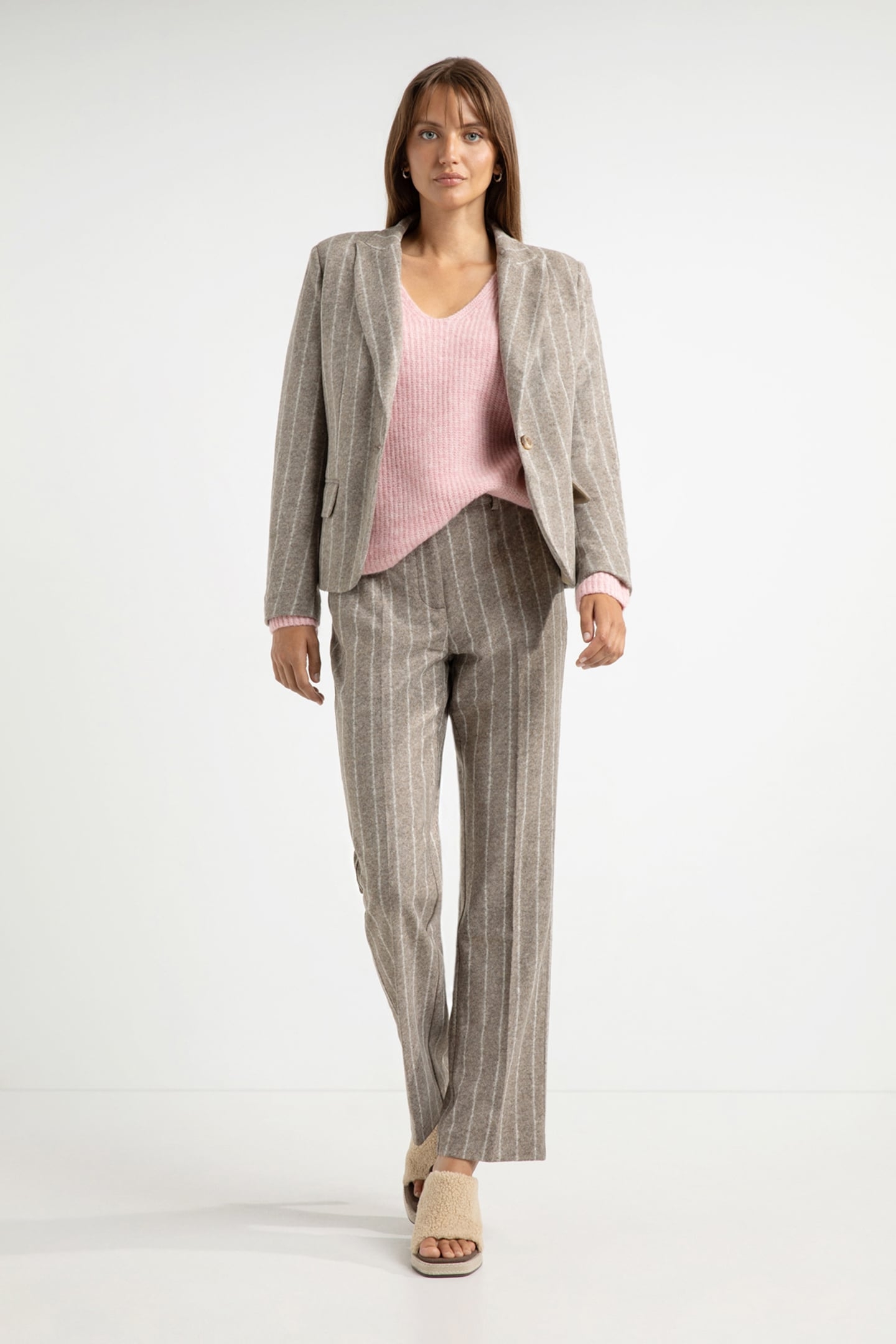 ALIX BLAZER MOCCA STRIPE 2