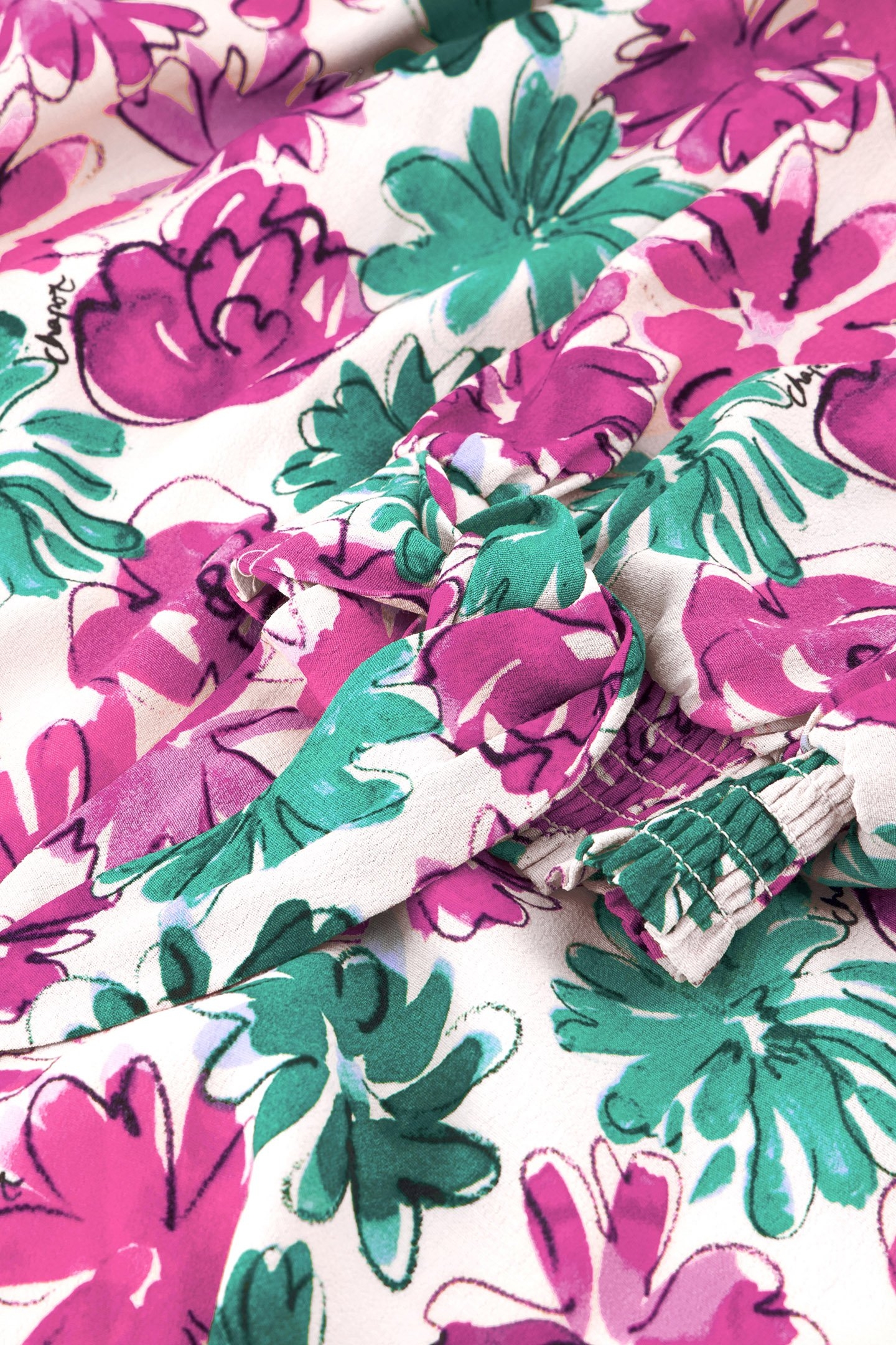 HANNAH DRESS WARM WHITE/PLUM PART 4