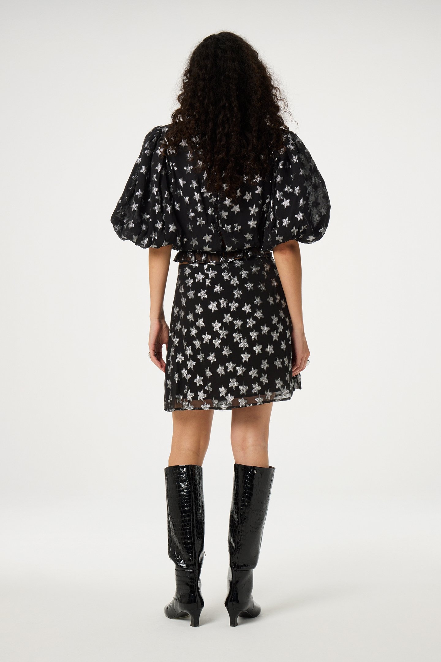 LILA SHORT SKIRT BLACK/SILVER 3