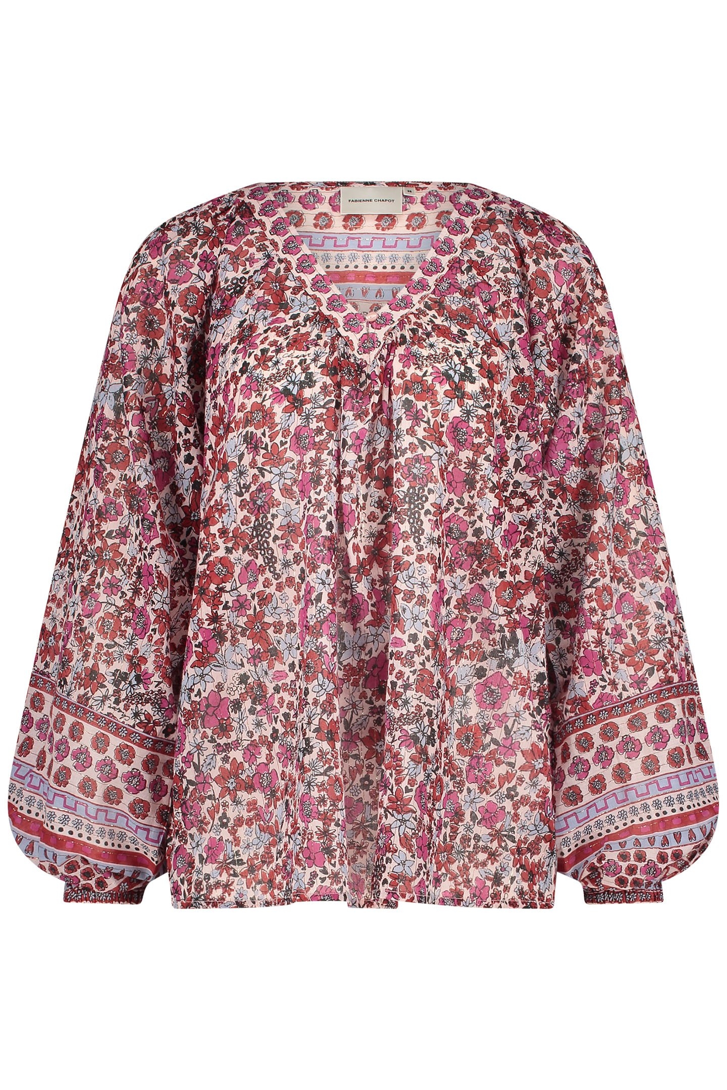 ANAN TOP CERISE RED/POWDER BL 4