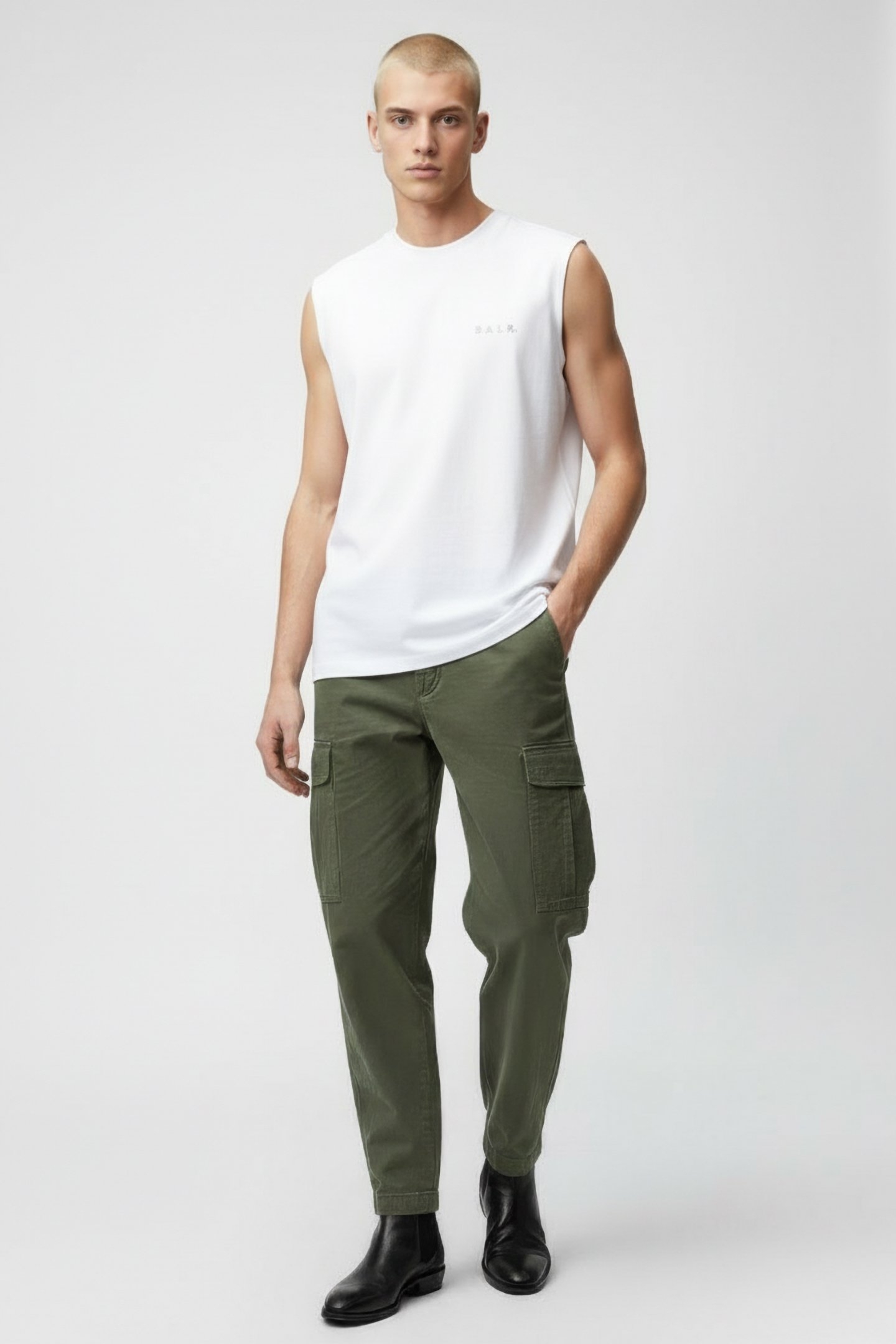 LOGO OVERSIZE TANKTOP BRIGHT WHITE 1