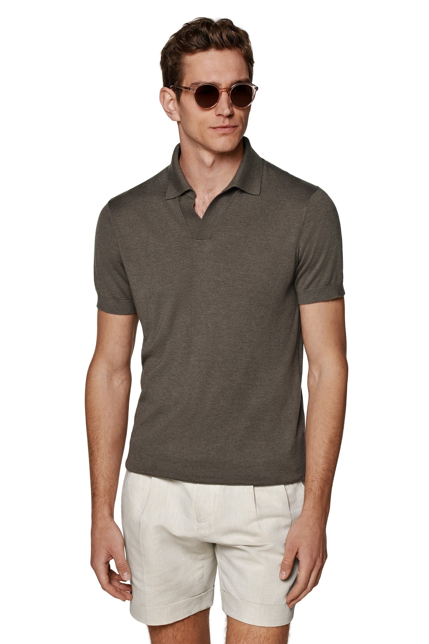 BUTTONLESS POLO TAUPE LUX TAUPE 1