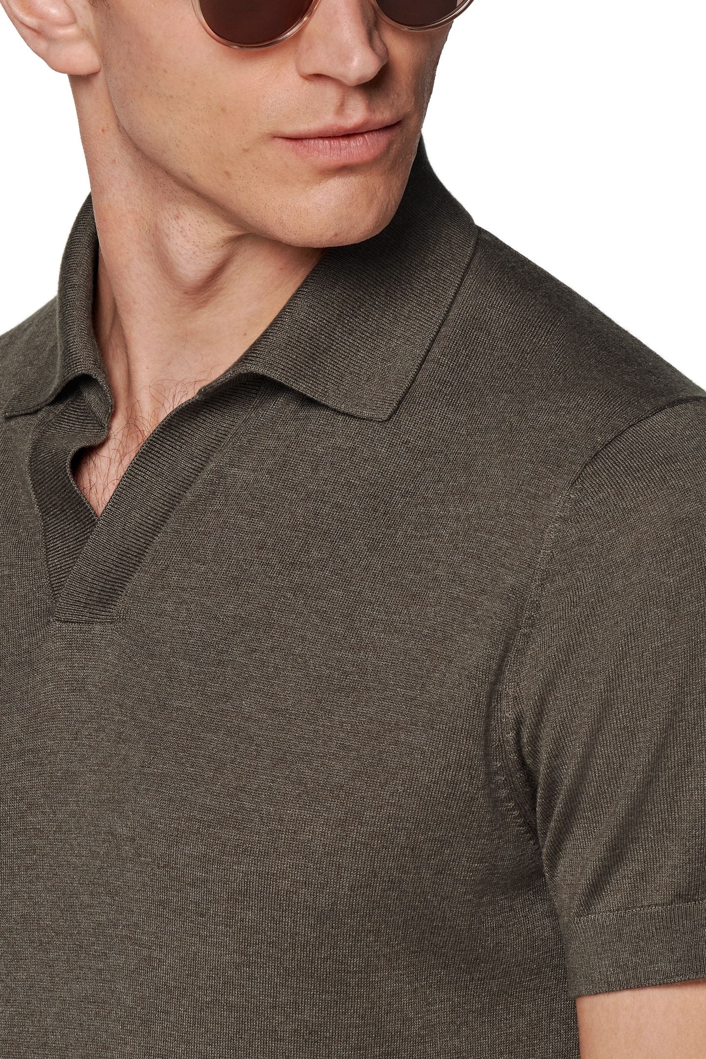 BUTTONLESS POLO TAUPE LUX TAUPE 7
