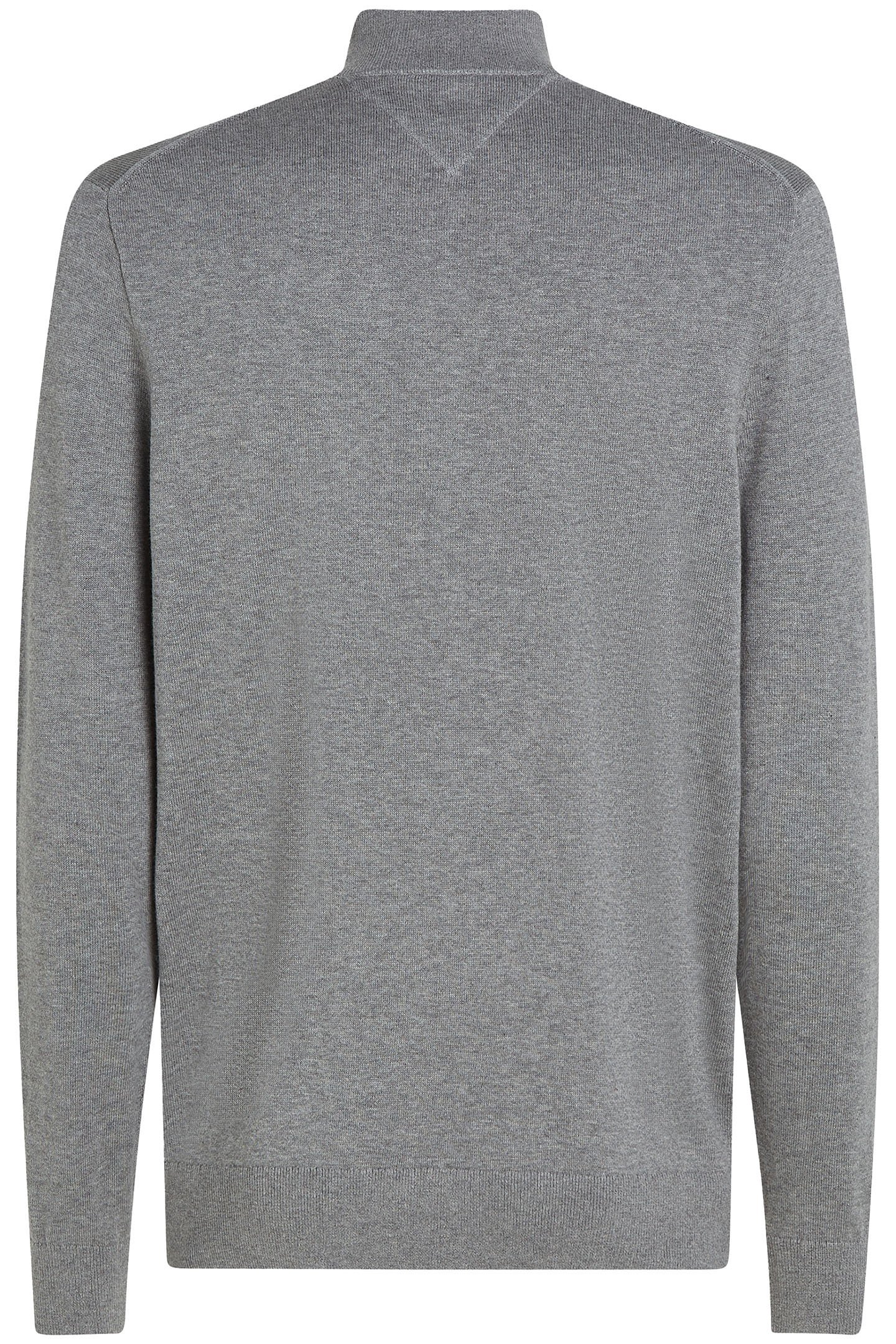 ESSENTIAL COTTON ZIP JUMPER MEDIUM GREY HEATHER 5