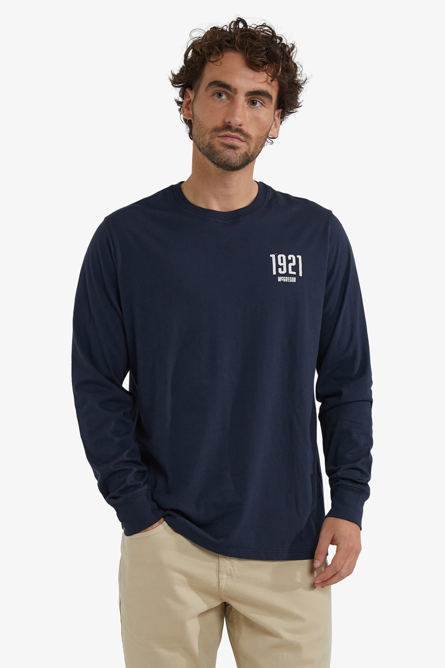 GRAPHIC T-SHIRT LONG SLEEVE NAVY 1