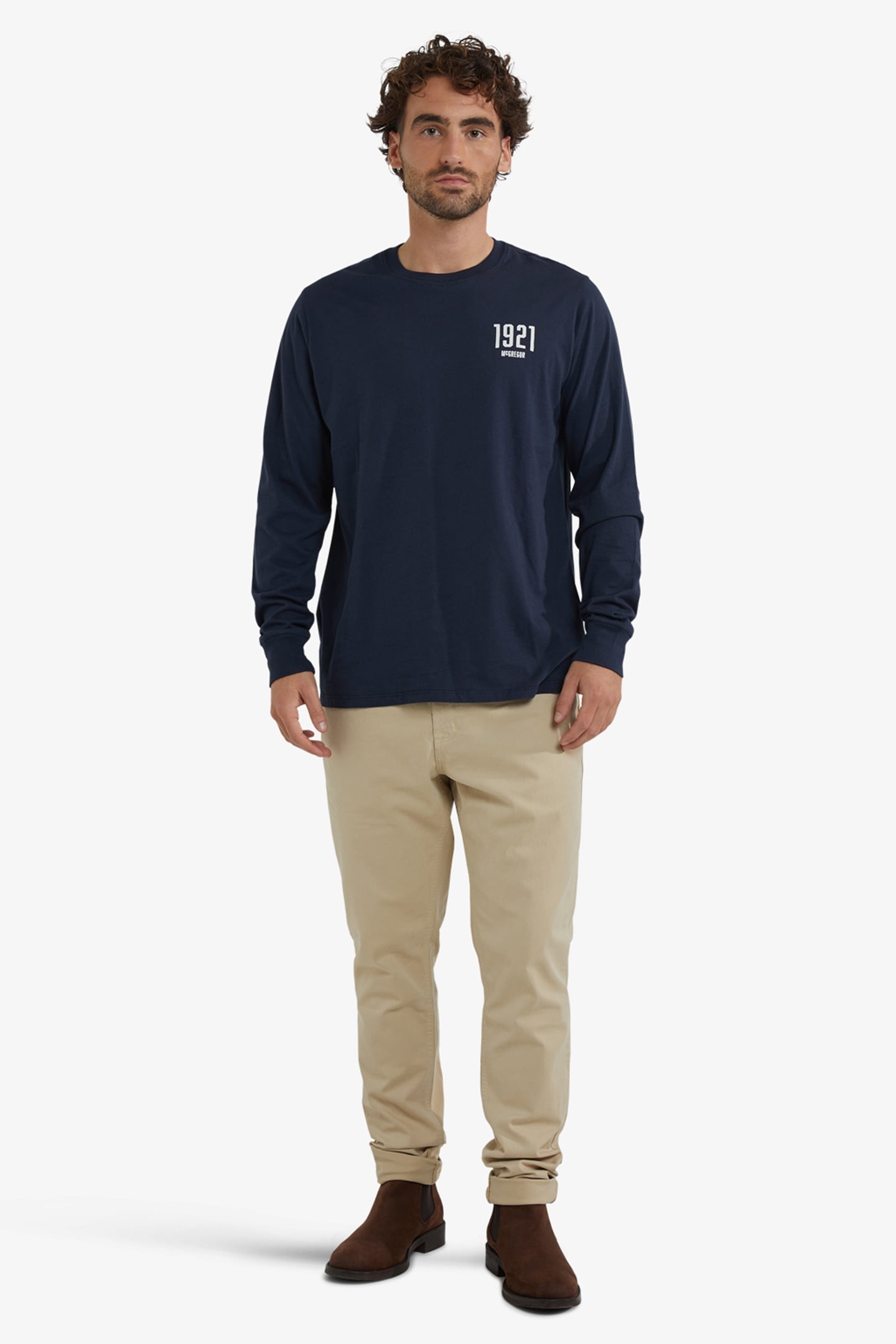 GRAPHIC T-SHIRT LONG SLEEVE NAVY 2