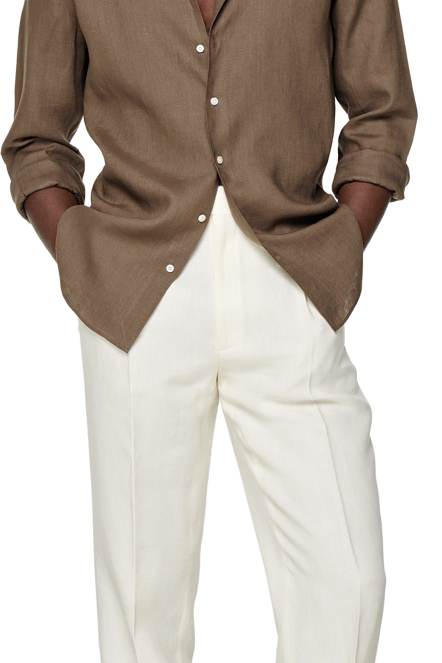 PURE LINEN TABACCO DARK BROWN 2