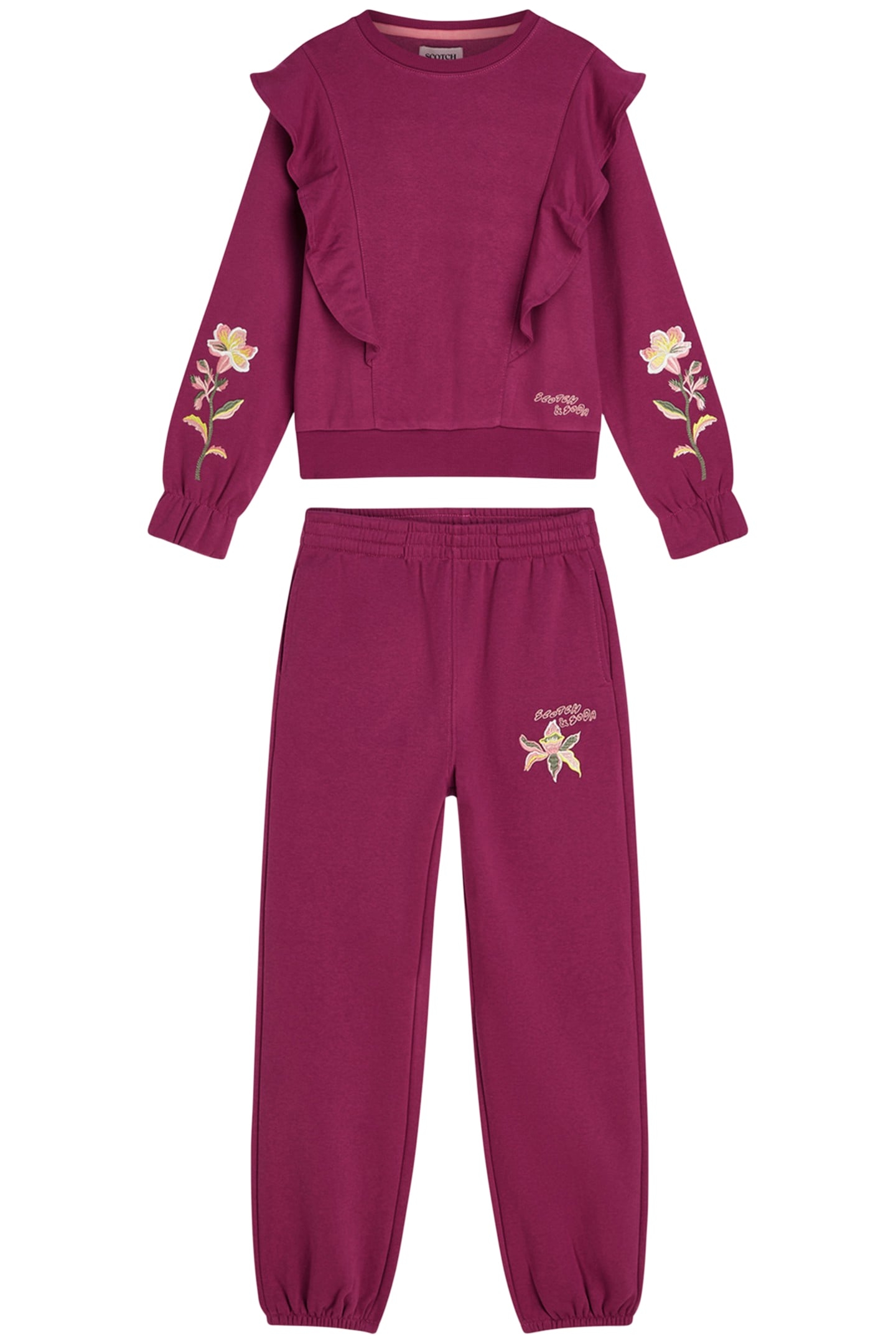 GIRLS FLEECE SET PINK/PURPLE 1