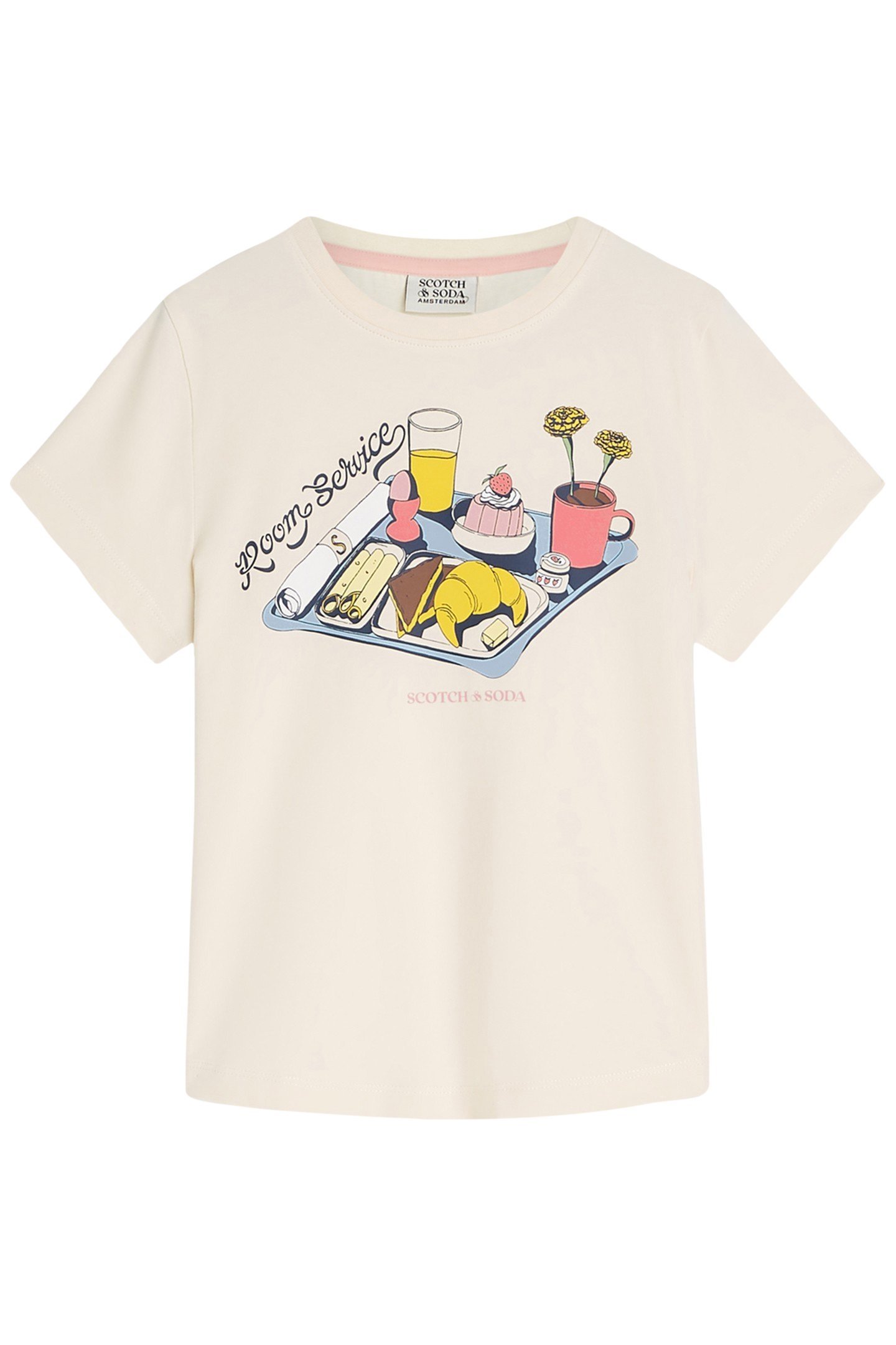 GIRLS BABY SHORT SLEEVE TEE NATURAL 1